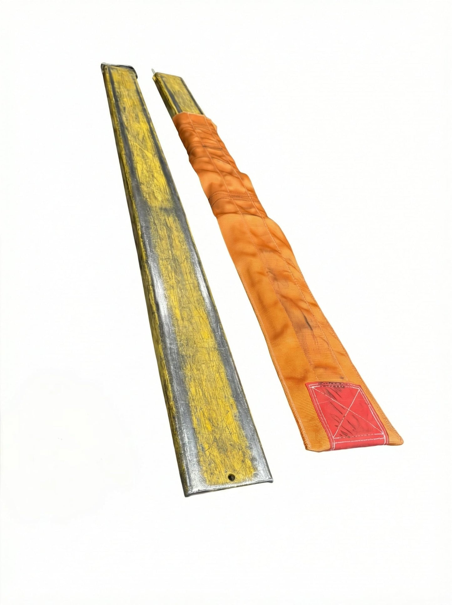 "Fork Tender" Forklift Fork Covers for Delicate Load Handling, Heavy Duty Hi Vis Nylon Protective Sleeve, Fits Forks 3"-6" Wide (36"-42" Long Forks)