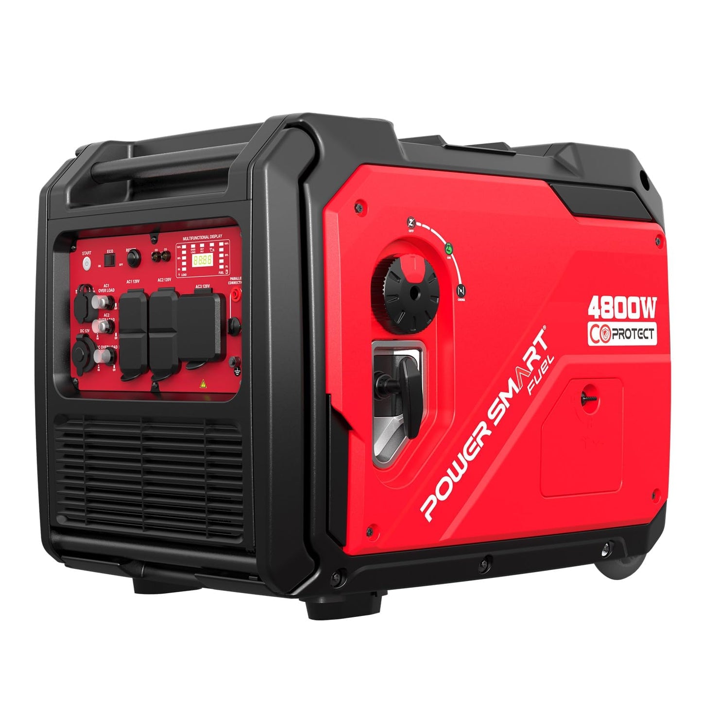PowerSmart 4800W Portable Inverter Generator,Parallel Ready&Electric Start Super Quite Gas Powered,RV Ready with 30A Outlet, EPA & CARB Compliant for Home Backup, Camping,Portable Power Station