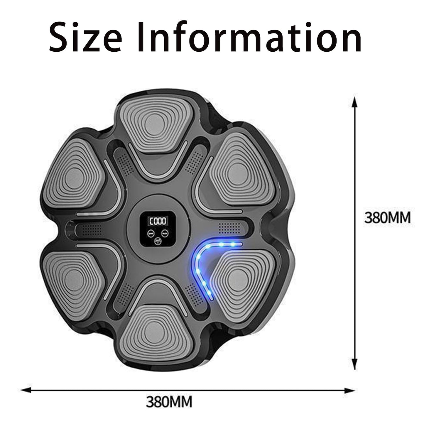Rock88 Music Boxing Machine,Wall-Mounted Interactive Boxing Target with Gloves,Boxing Music Trainer Machine with 9 Adjustable Speed for Home,White,no Gloves