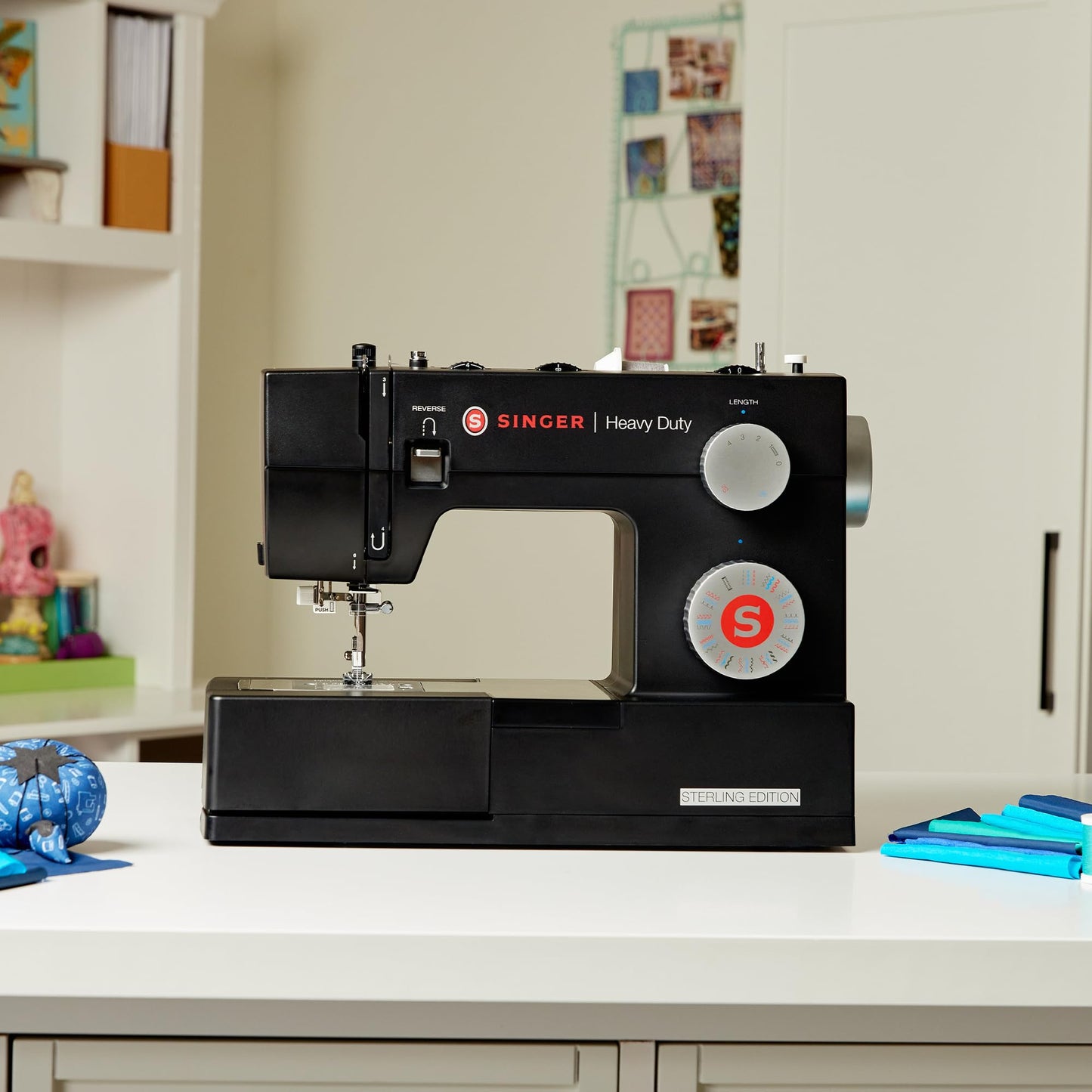 SINGER® HD 4432 Sterling Edition High Speed Sewing Machine +Accessory Kit |32 Built-In Stitches Deliver 110 Stitch Applications | 50% More Power for Thick Fabrics, 1100 Stitches/Min, 1-Step Buttonhole