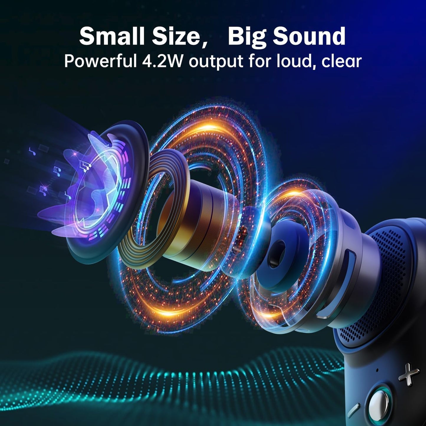 Divoom IP67 10H Itour-S Wearable Bluetooth Speaker, Waterproof Dustproof, Portable Small Clip-On Bluetooth Speaker