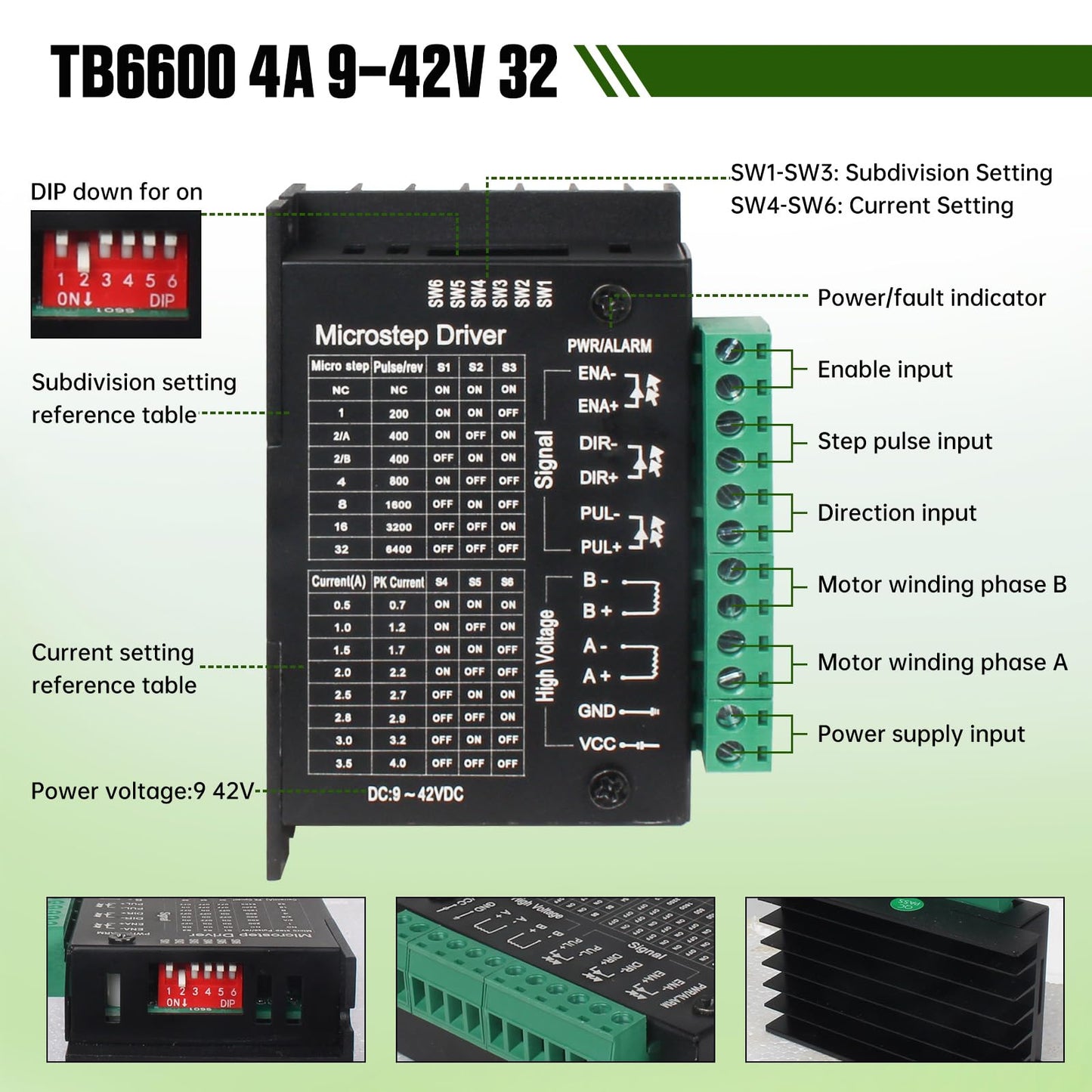 RATTMMOTOR CNC Controller Kit, 3 Axis CNC Kit with Nema23 Stepper Motor 57*76mm 270Oz-in 3A 1.8Nm, TB6600 Driver 4A, USB Mach3 CNC Motion Control Card Breakout Board, 24V Power Supply for CNC Machine