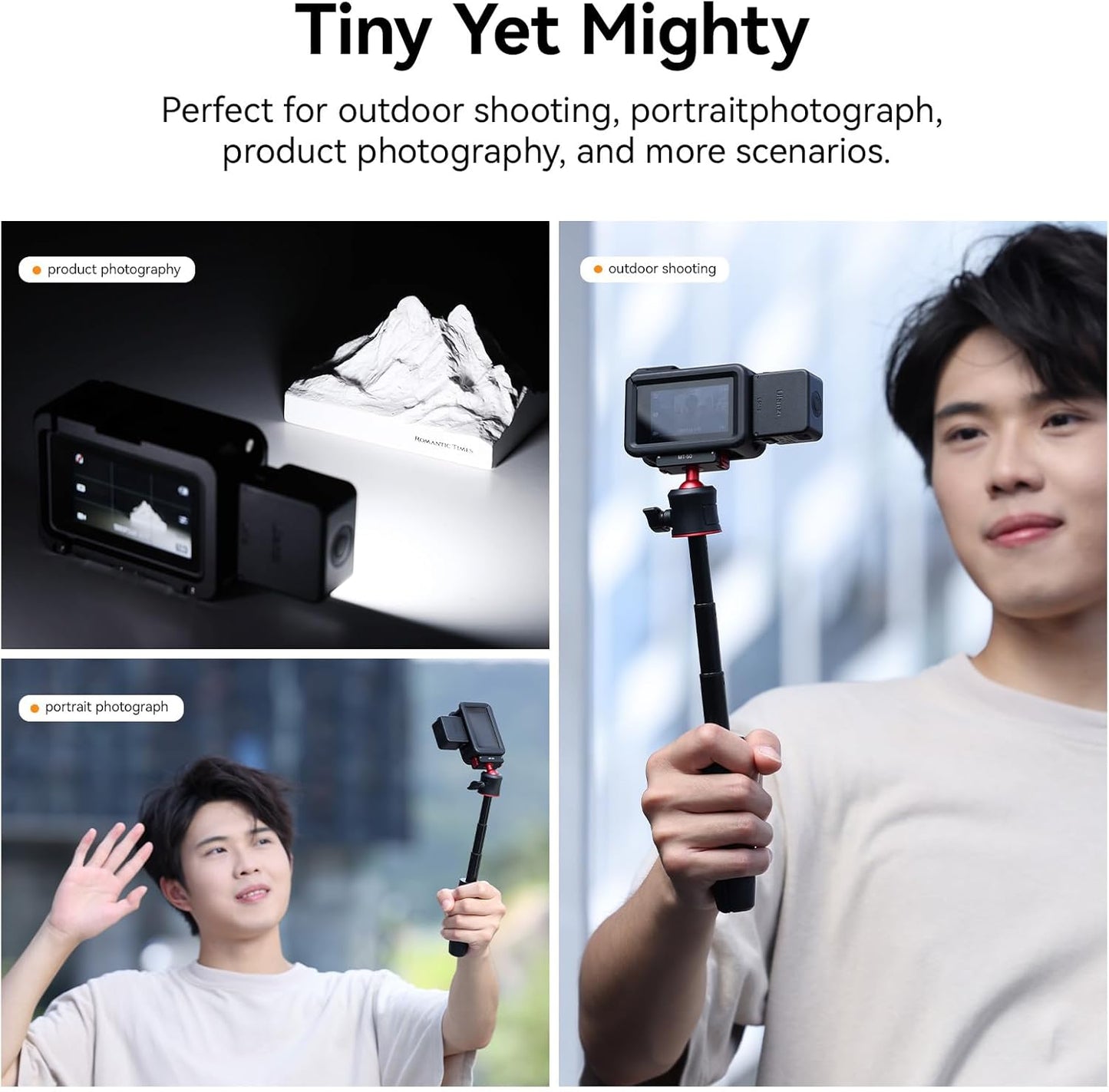 ULANZI LM18 2-Pack 3/4 PK-06 3/4 Vlogging Light Mini LED Action Camera Video Light Magnetic Photography Fill Lighting