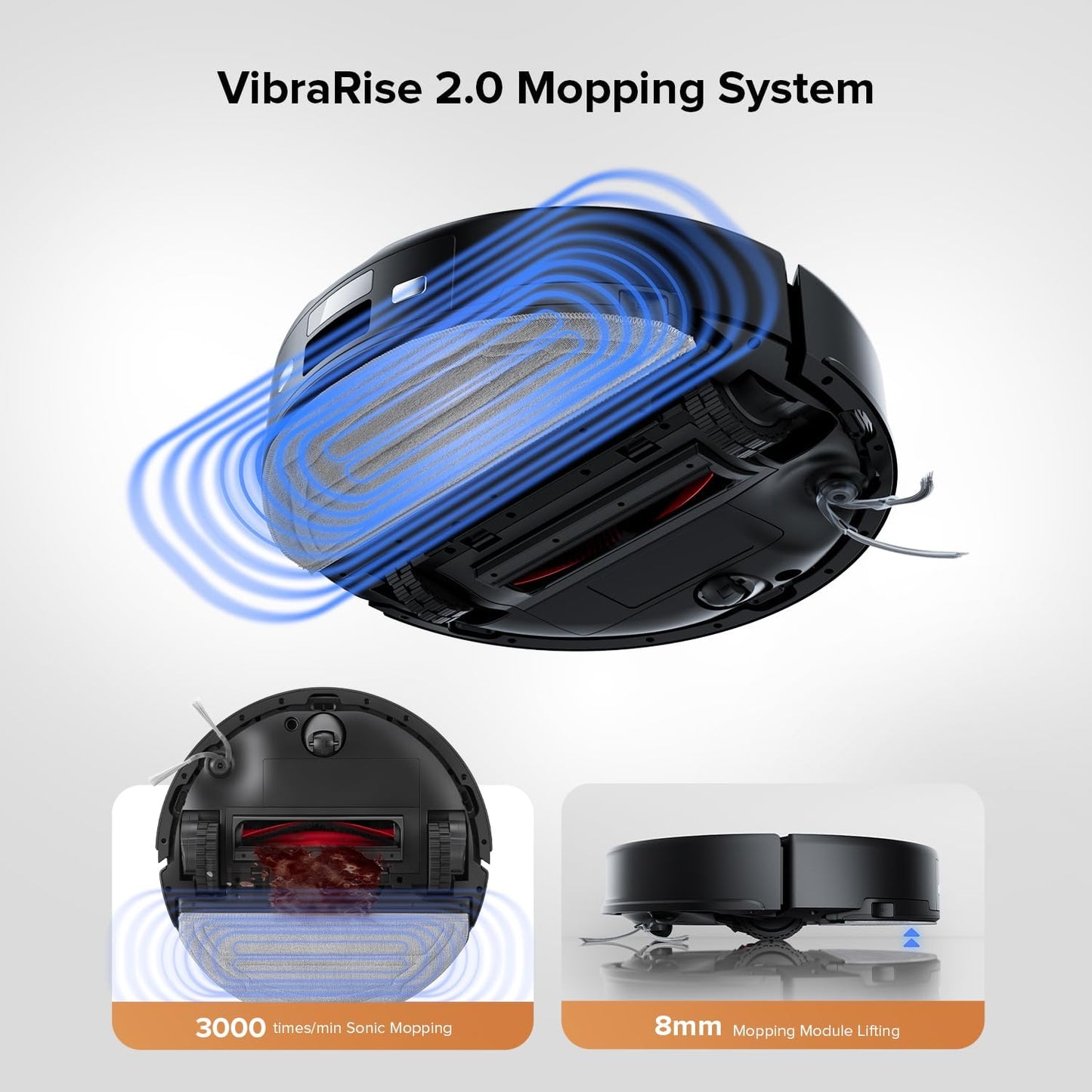 Roborock Q10 S5+ Robot Vacuum & Mop - 10,000Pa Suction, 70 Days Self-Emptying, Sonic Mopping | Black