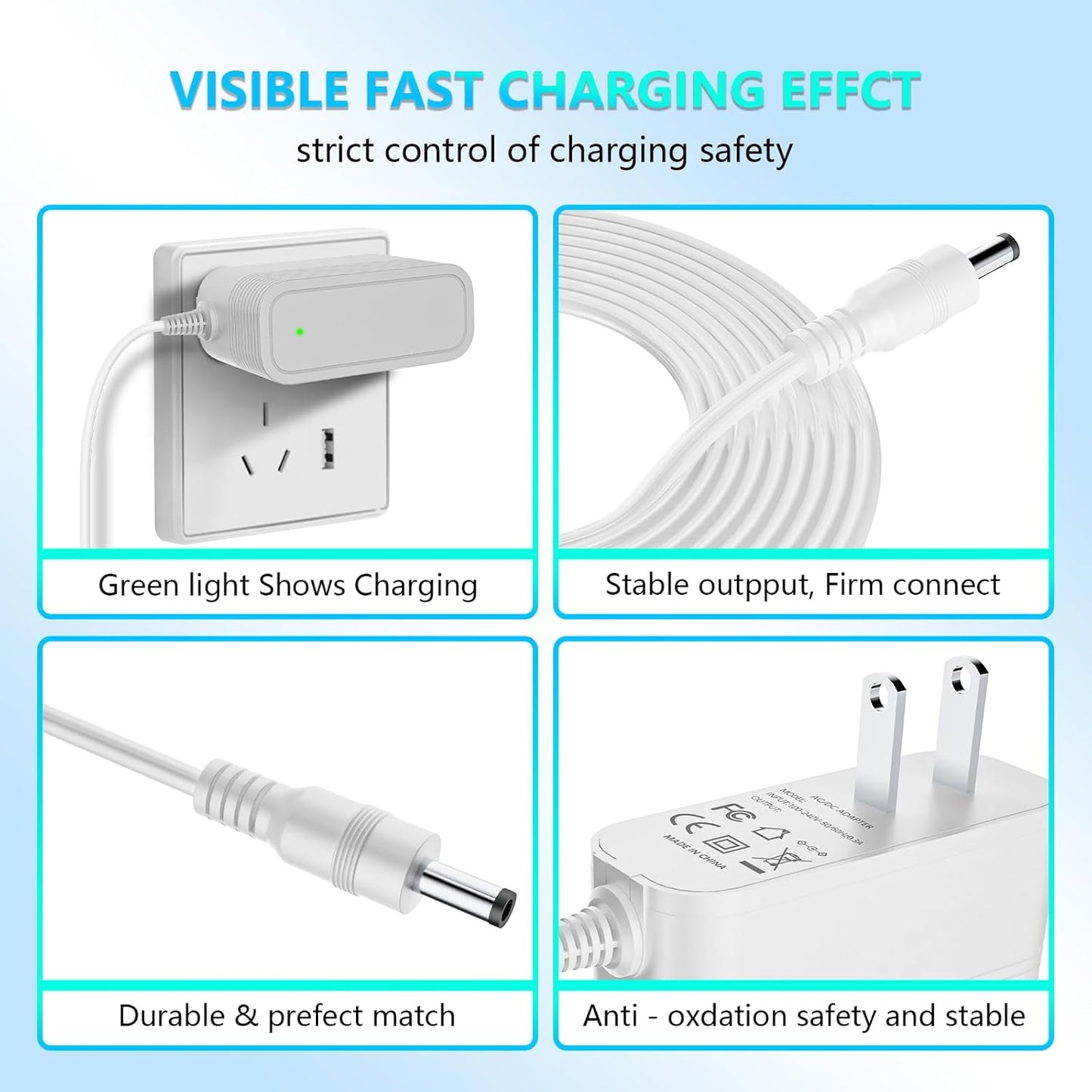 VOJSALDR 5V 5.9ft Power Cord for Hatch Rest Baby Sound Machine, Night Light, Sleep Trainer AC/DC Adapter Power Cord