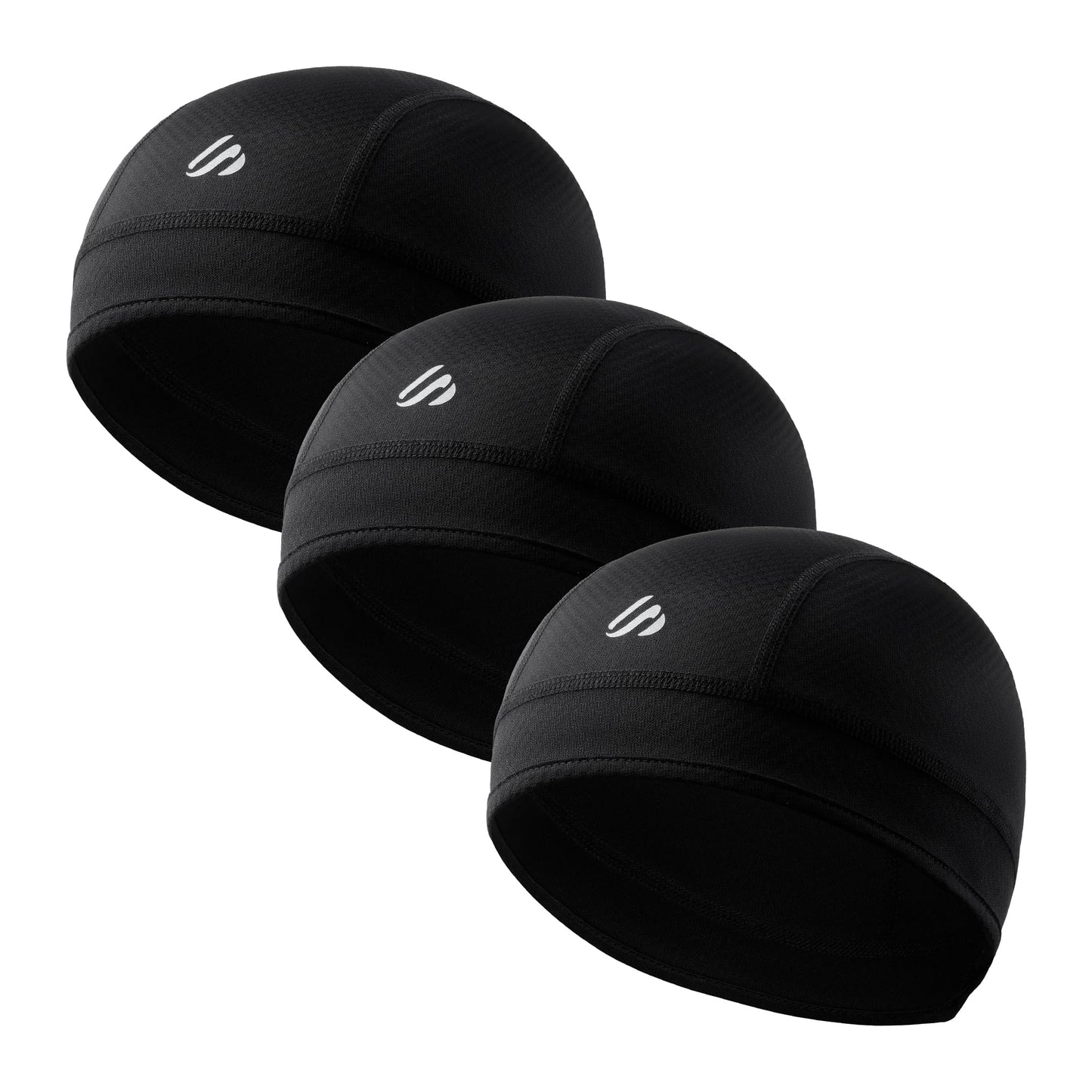 SAITAG 3 Pieces Skull Cap Helmet Liner, Cooling Hat Welding Cycling Beanies Head wrap for Men Women Hard Hat Durags