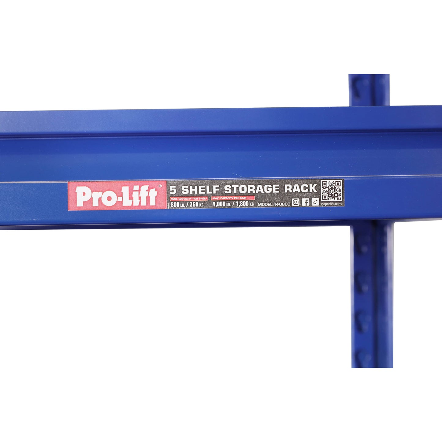 Pro-Lift Garage Storage Shelves - Heavy Duty 5-Tier Adjustable Metal Wire Shelving Units with 4000 lbs Total Capacity for Garage Basement Racking Organization - 72" H X 48" W X 18" D
