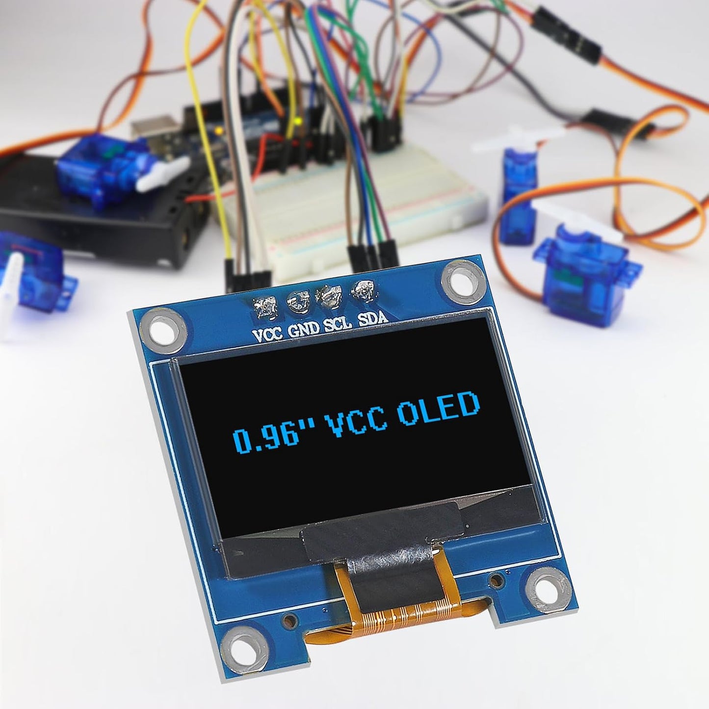 XIITIA 6pcs 0.96 inch I2C SSD1306 128x64 30pin OLED IIC Display Module LCD Screen Driver with Dupont Cables for Arduino