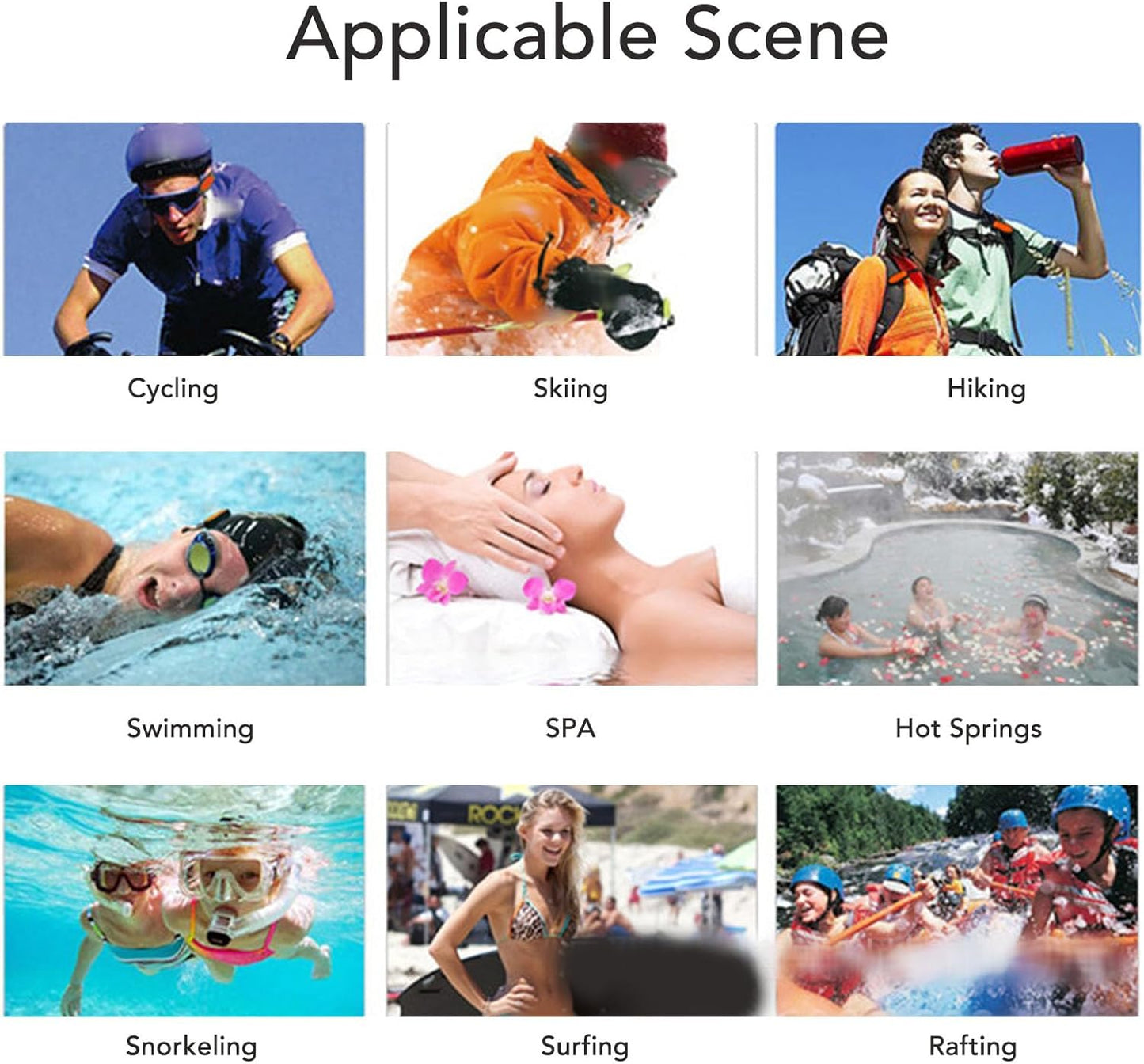 TIKATARER IPX8 MP3 Swimming, (8GB) Player, Rechargeable Audio Player, Underwater Headphones with Earphone, Ideal