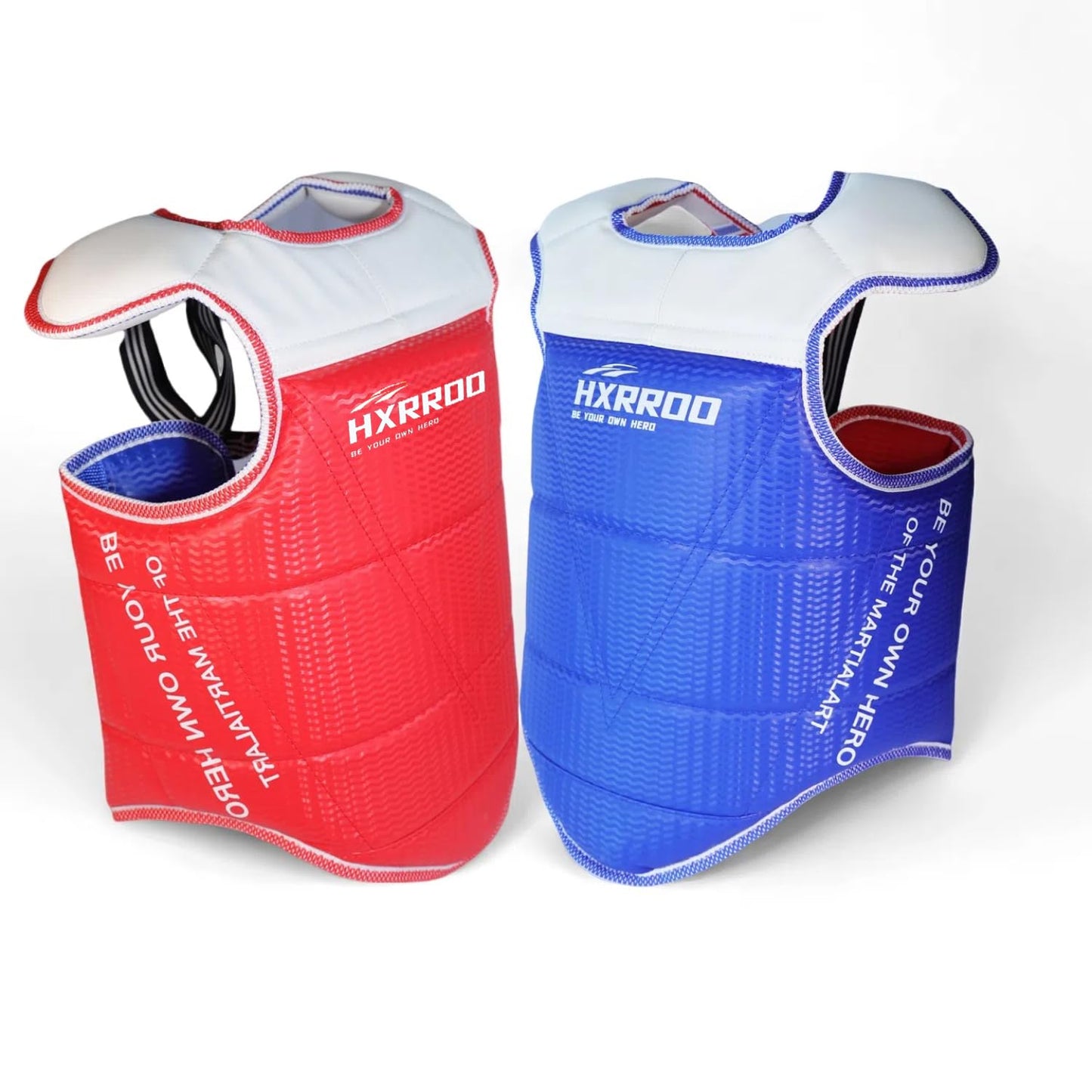 HXRROD Martial Arts Chest Guard, Red and Blue Reversible, Protective Training Equipment (1#)