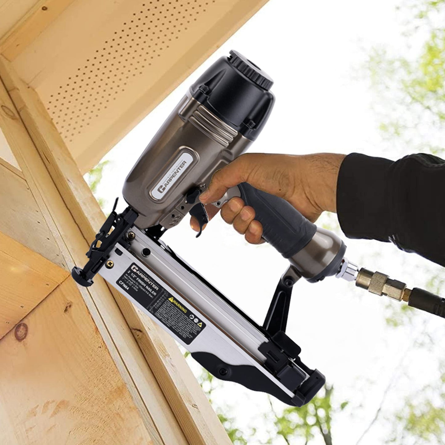 Carpenter Tools CFL5016 3-in-1 Flooring Stapler and CFN64 16 Gauge Straight Finish Nailer