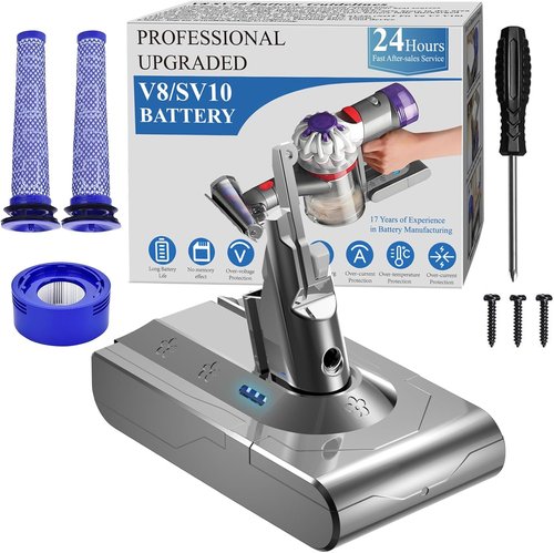 Dyson 10000mAh Replacement Battery - Compatible with V8 Animal & Absolute | 21.6V Cordless Power