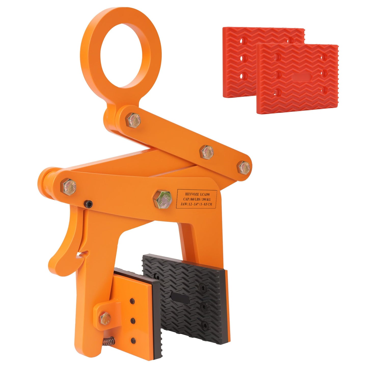 HEYVOZE 860 lbs Granite Slab Lifting Clamp, 1.2–3.4 in Opening A-Type Stone Lifting Clamp, for Stable Handling of Granite, Marble, and Concrete Slabs