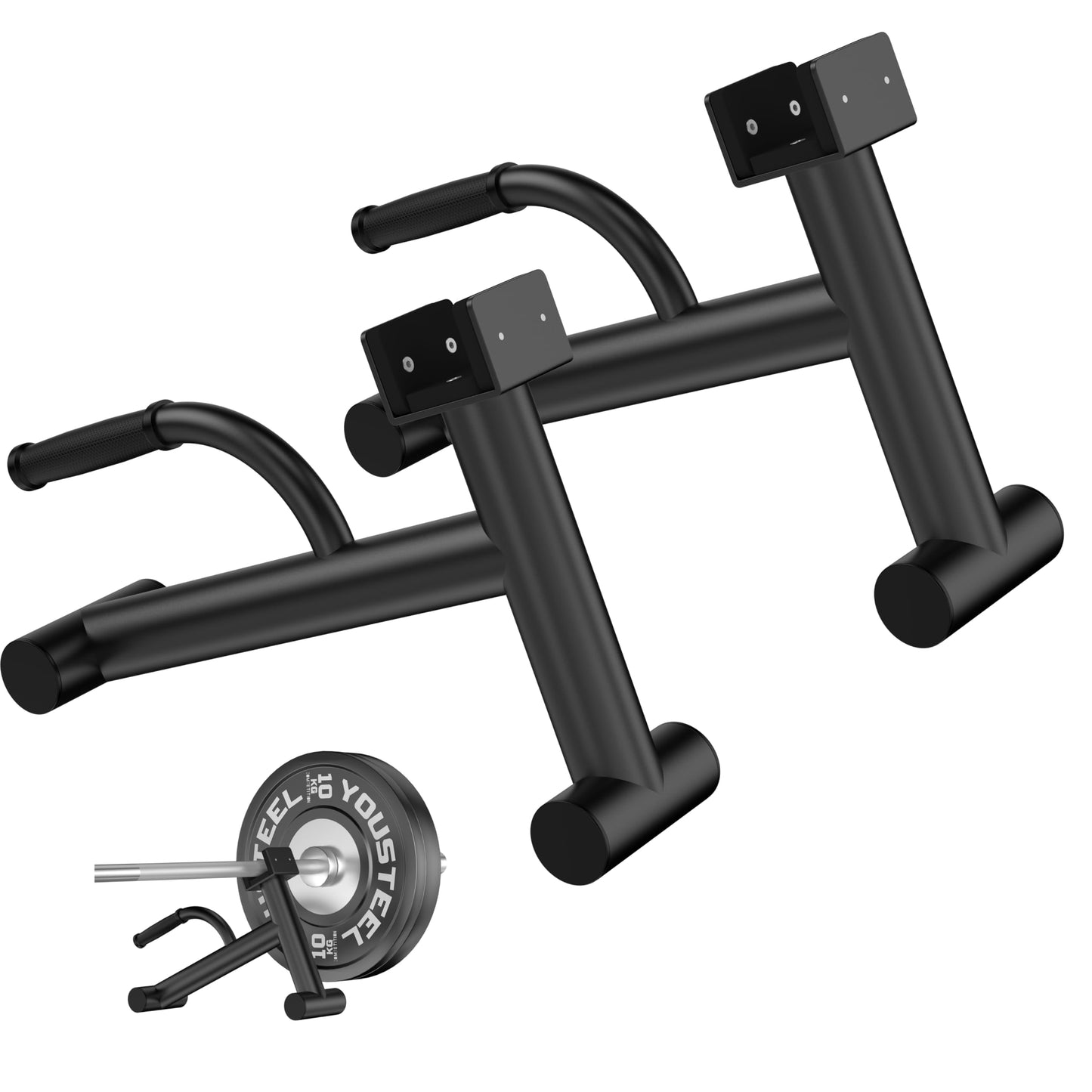 Tamisom Deadlift Jack Barbell Stand Upload 600lbs Deadlift Barbell Jack Bar Non-Slip Rubber Handle Suitable for Loading Unloading Weight Plates for Deadlift Exercise Weight Training (1)