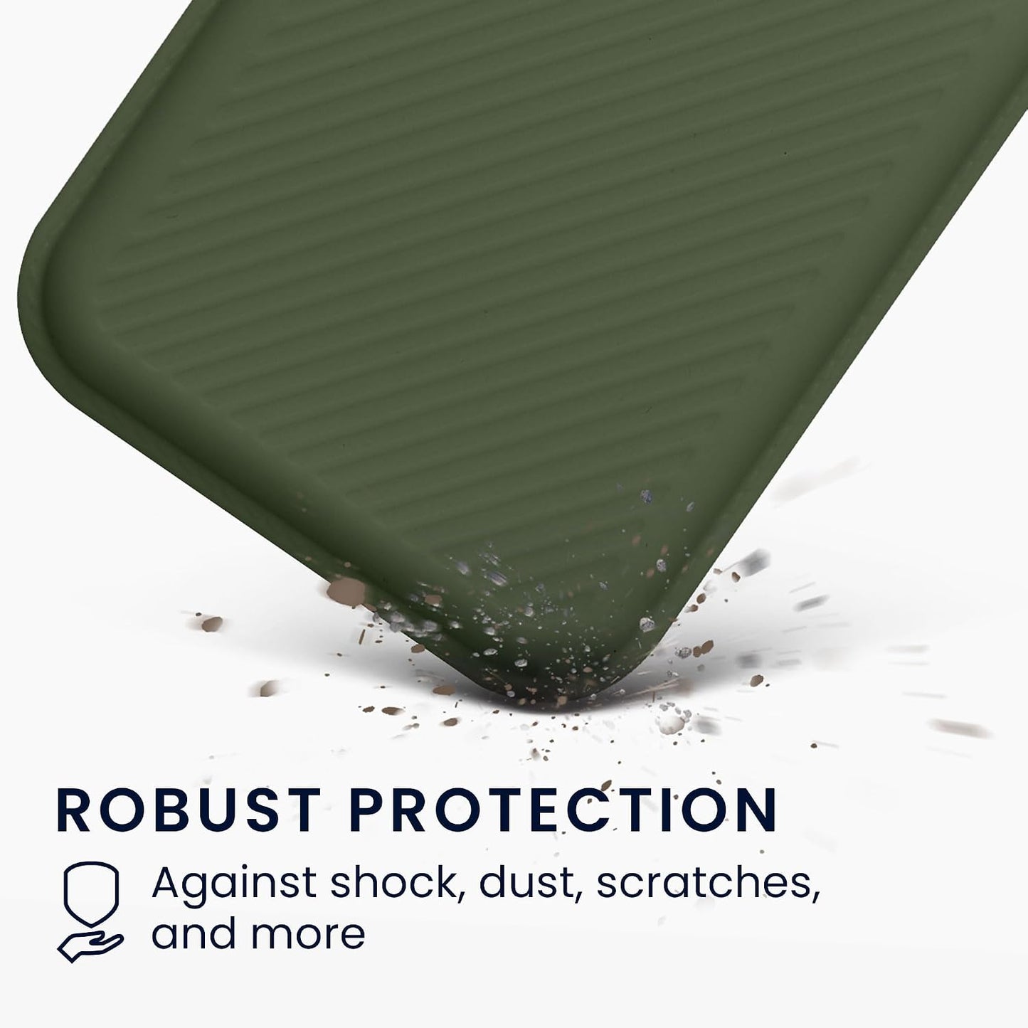 kwmobile Dark Green Silicone Cover for PLAUD Note AI Voice Recorder with Suction Cup Mount