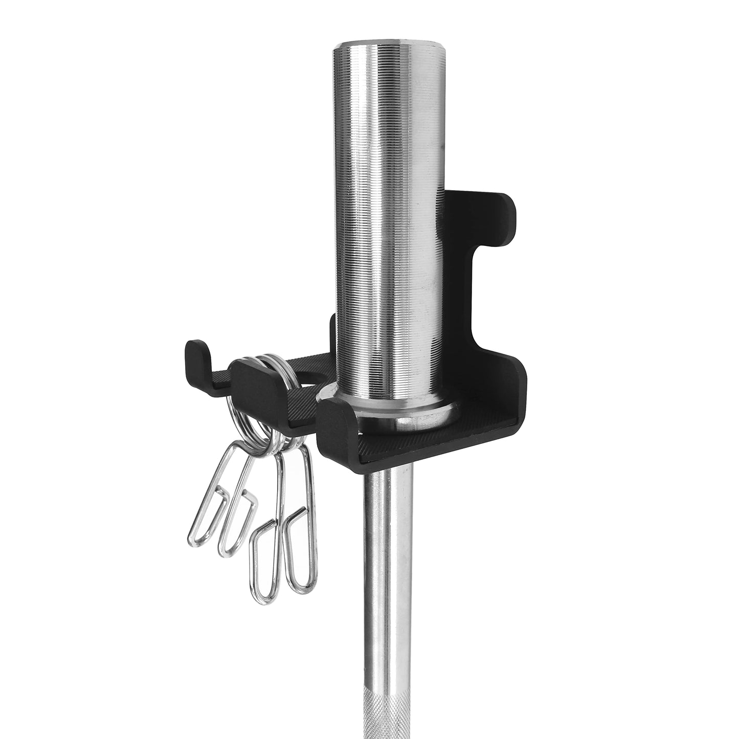 Barbell Rack Doule Hook Wall Mount Heavy Duty Vertical Barbell Holder Weight Bar Holder for Olympic Barbell, Curl bar, Commercial or Home Gym Accessory