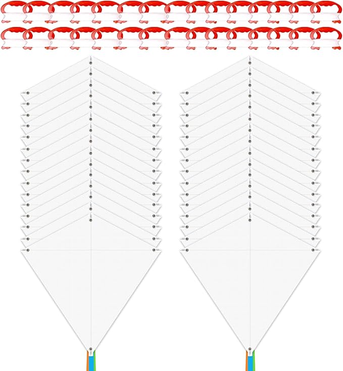 DIY Kites for Kids Kite Making Kit Bulk, Decorating Coloring Kite Party Pack,White Diamond Kite Kits