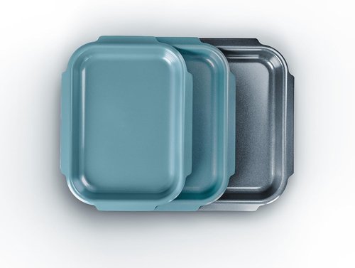Joseph Joseph Nest™ Bake Non-Stick Baking Sheet Pan Set - 3-Piece Carbon Steel with Easy-Pull Handles, Stackable Design