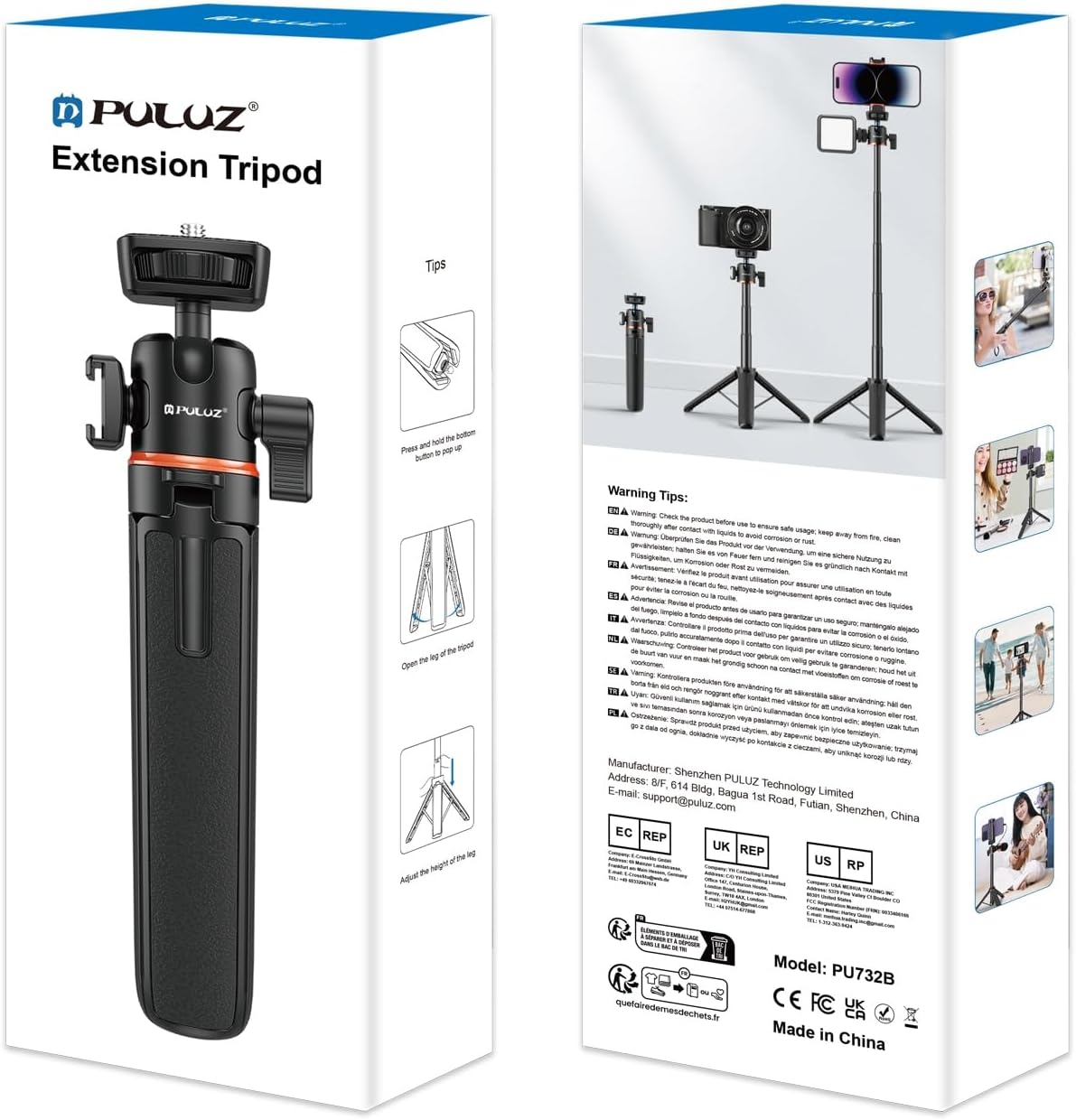 360 1/4 Inch 13 12 11/DJI 5 4 3/Insta360 PULUZ Camera Tripod Stand, Mini Desktop Aluminum Selfie Stick with Cold Shoe