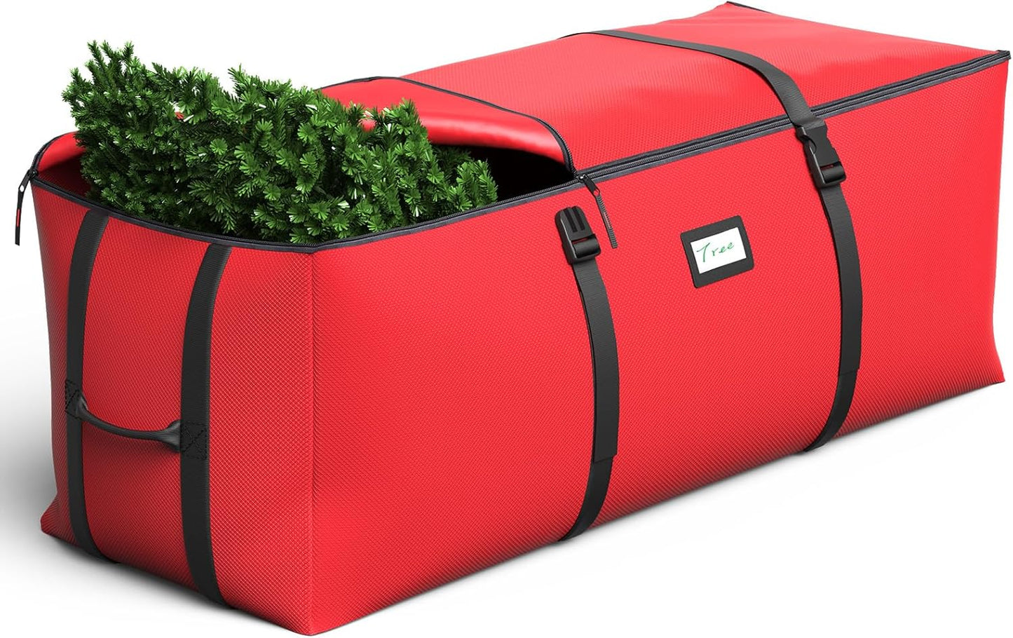 Skiennix Christmas Tree Storage Bag - Waterproof 600D Oxford Fabric with Double Zipper & Buckle Straps | Fits Up to 7.5Ft Trees