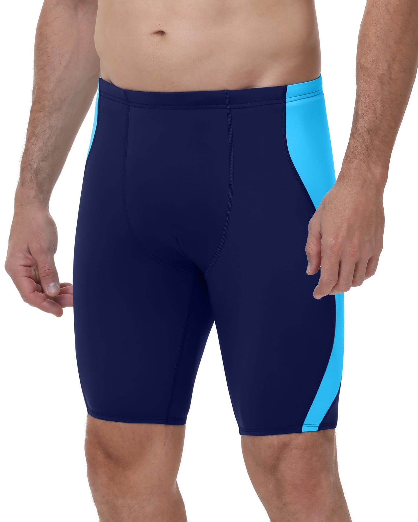 Roadbox Swim Jammers for Men, Athletic Swimsuit for Training Racing, Quick Dry Endurance Competitive Swimming Shorts UPF 50+