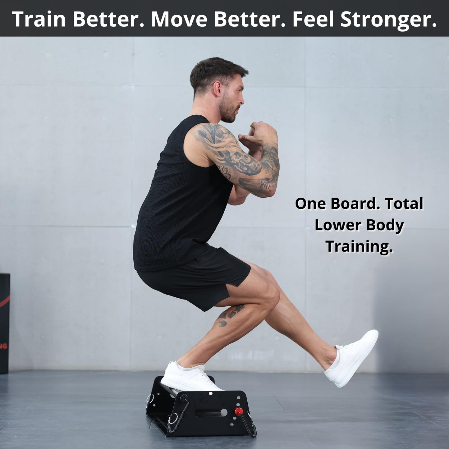Adjustable Slant Board, Calf Raise Machine & Aerobic Step Platform — 3-in-1 Heavy-Duty Steel Frame with Resistance Bands for Squats, Calf Raises, Step-Ups, Stretching & Ankle Mobility, 880 lbs