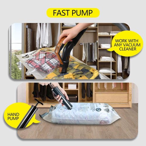 GONGSHI Vacuum Storage Bags - Space Saver Seal Bags for Clothing & Bedding | 5L & 5M Sizes