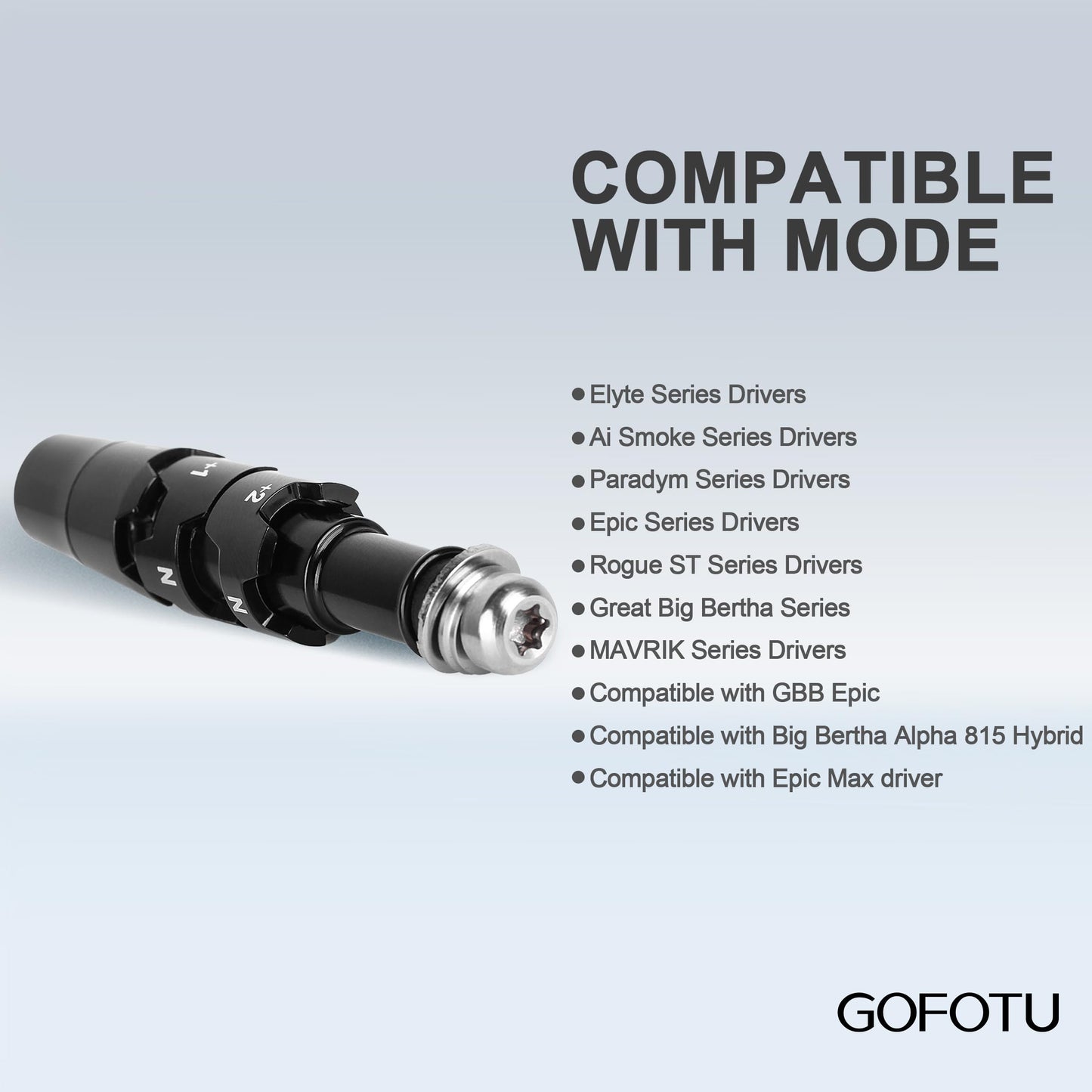 Gofotu Golf .335 Golf Adapter Sleeve Shaft Compatible with Callaway Quantum,Elyte, Ai Smoke Series Drivers, Paradym, Epic, Rogue ST, Great Big Bertha, MAVRIK Series,16/815/814 XR Drivers