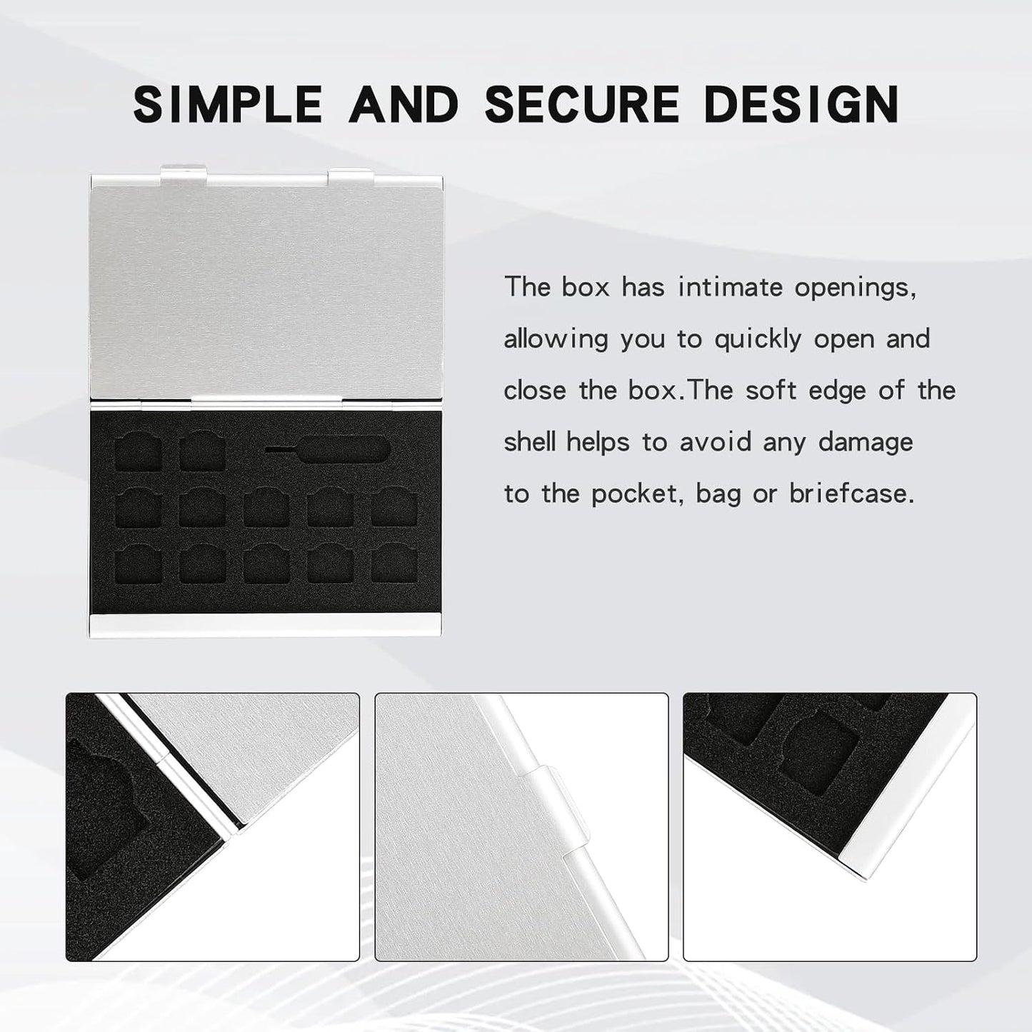 M EGA MEGACUBE 26Slots 24 2 Aluminum SIM Card Case, Ultrathin SIM Card Holder, Fit for Nano sim Card and Cell Phone