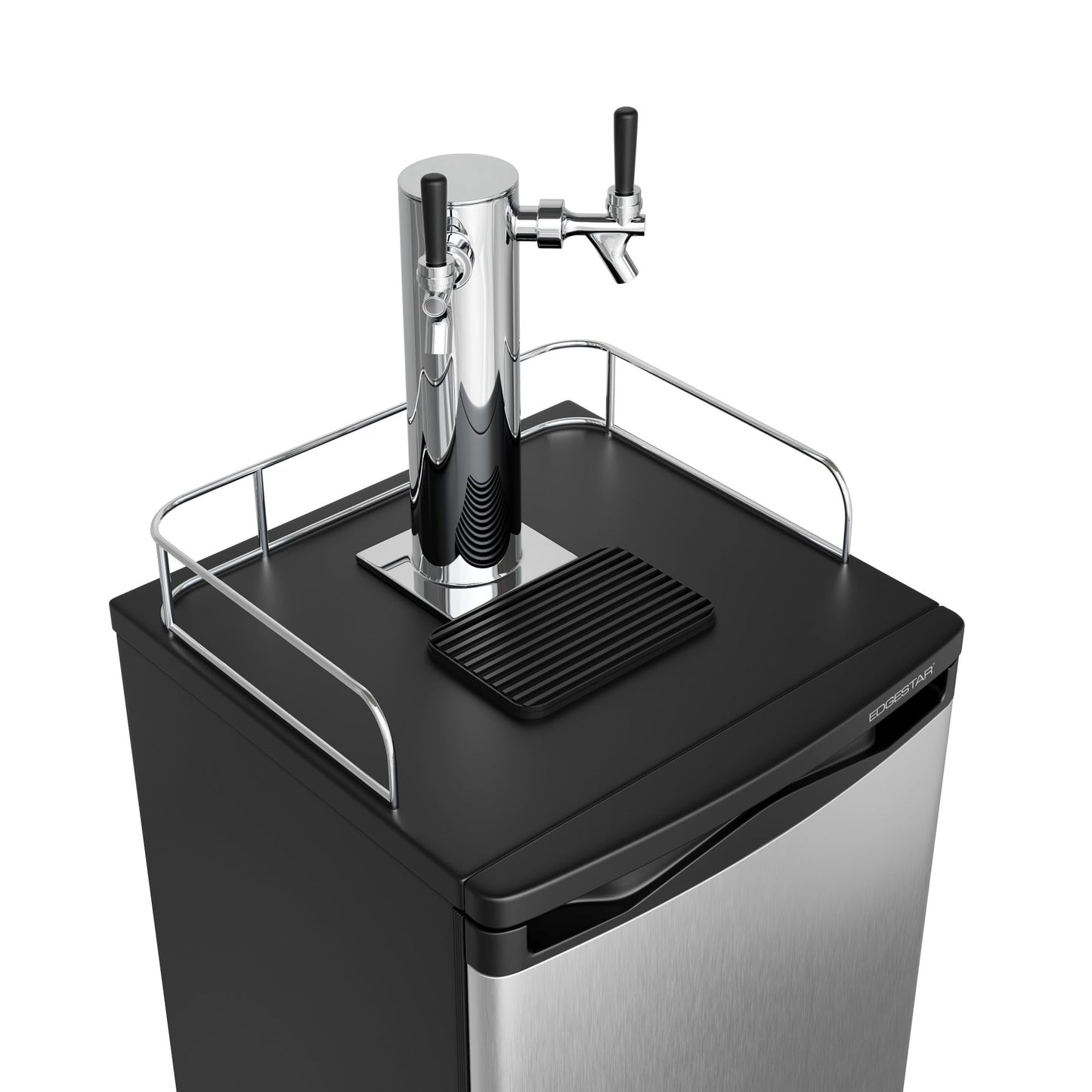 EdgeStar KC2000SSTWIN Full Size Stainless Steel Dual Tap Kegerator & Draft Beer Dispenser - Stainless Steel