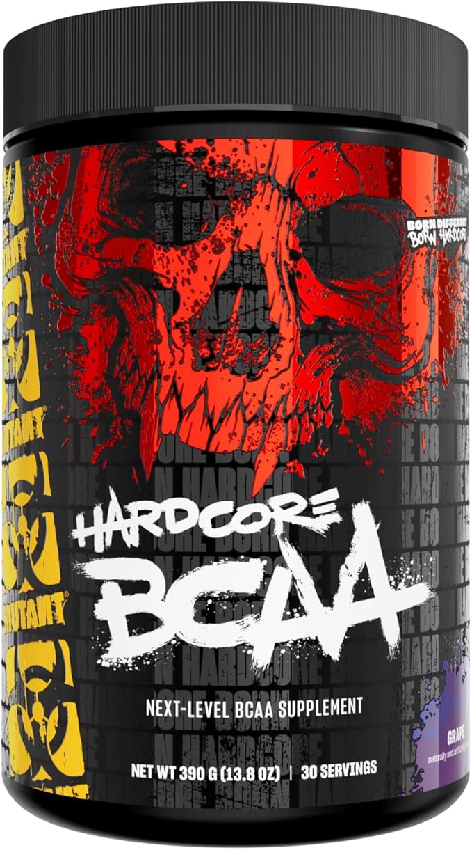 Mutant Hardcore BCAA - Pre, Intra or Post Workout ??BCAA Next Level branched-Chain Amino Acids Supplement ??Hydration + Recovery - 30 Serving - Grape