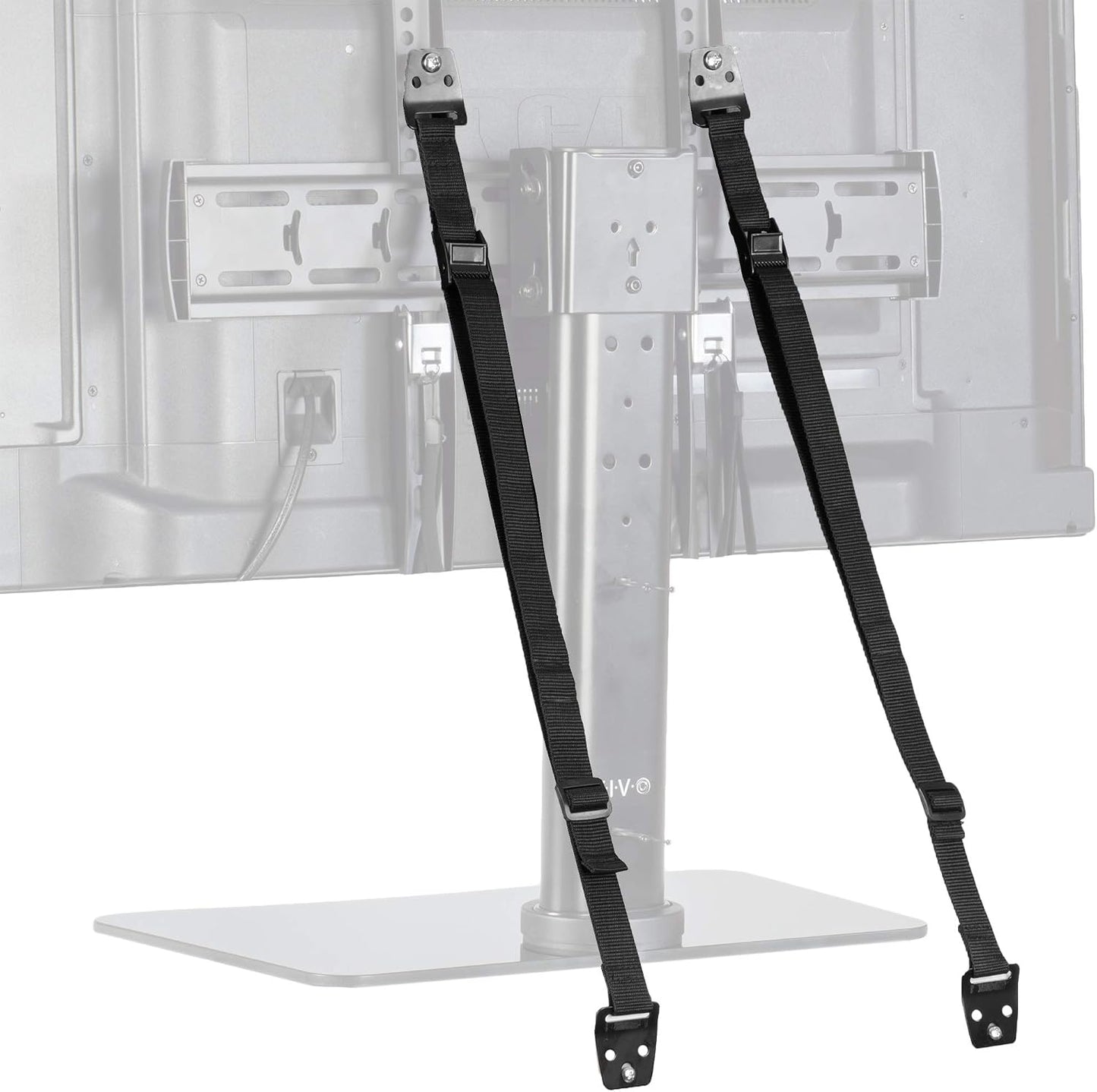 VIVO STAND-SK02 TV Anti-Tip Heavy Duty Dual Cable Kit, Non Tipping Safety Straps for Screens or Furniture Mounting