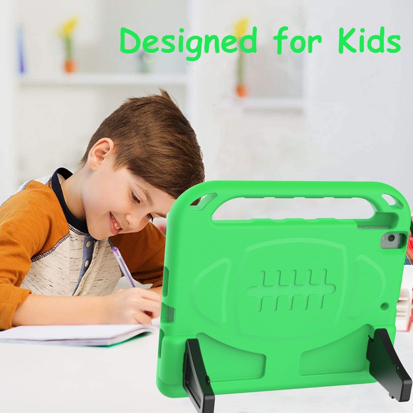 BMOUO 9th/8th/7th 10.2" 2021/2020/2019, Kids Case for iPad Generation, with Built-in Screen Protector, Shockproof