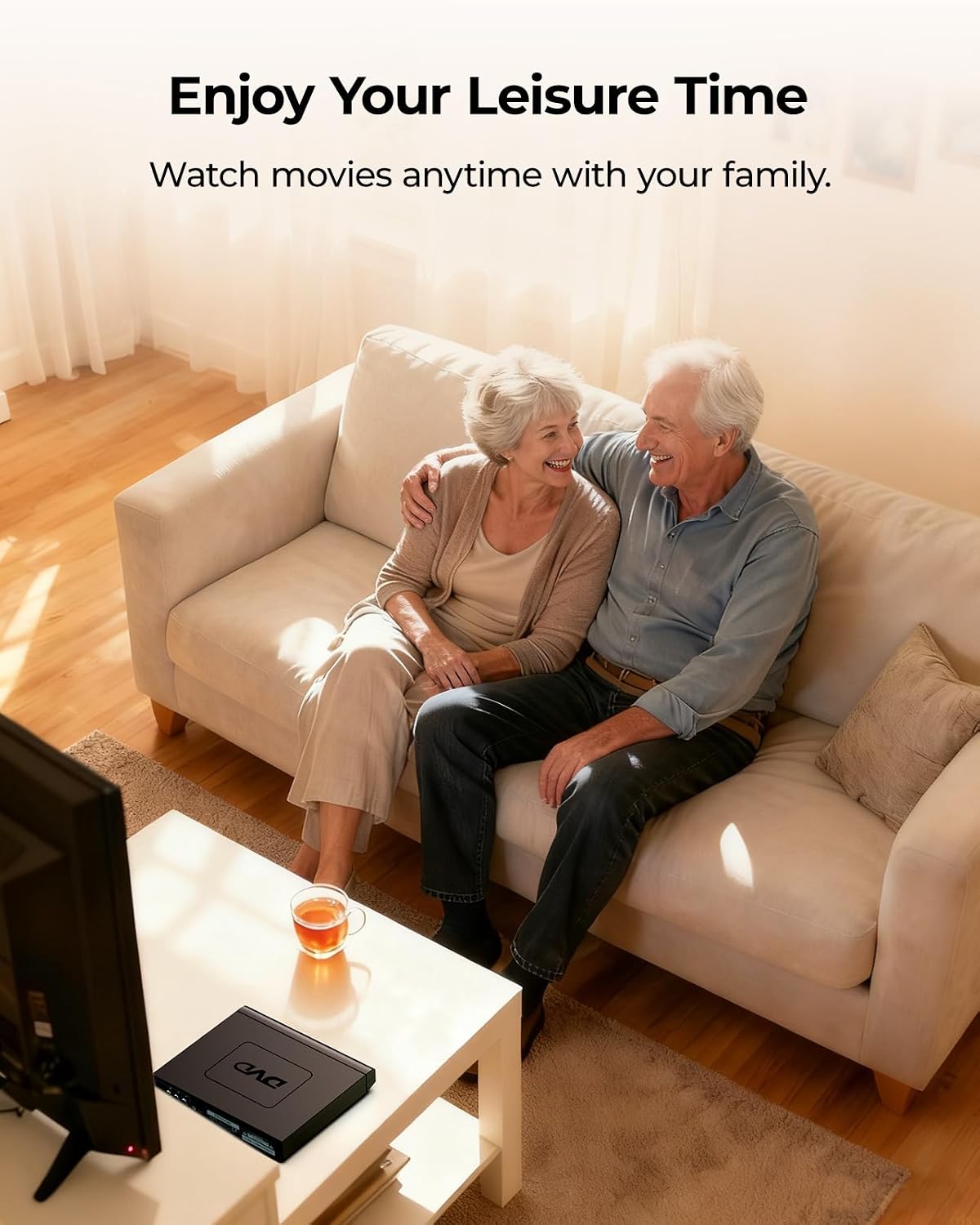 Electcom Pro DVD Players for TV with HDMI, DVD Players That Play All Regions, Simple DVD Player for Elderly, CD Player