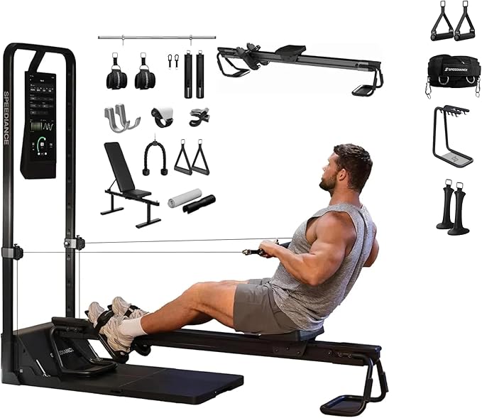 Gym Monster 2 Family Plus & Smart PowerGrip Handles & Weight Lifting Belt & Gym Accessories Organizer & Skiing Handles 2 Bundle