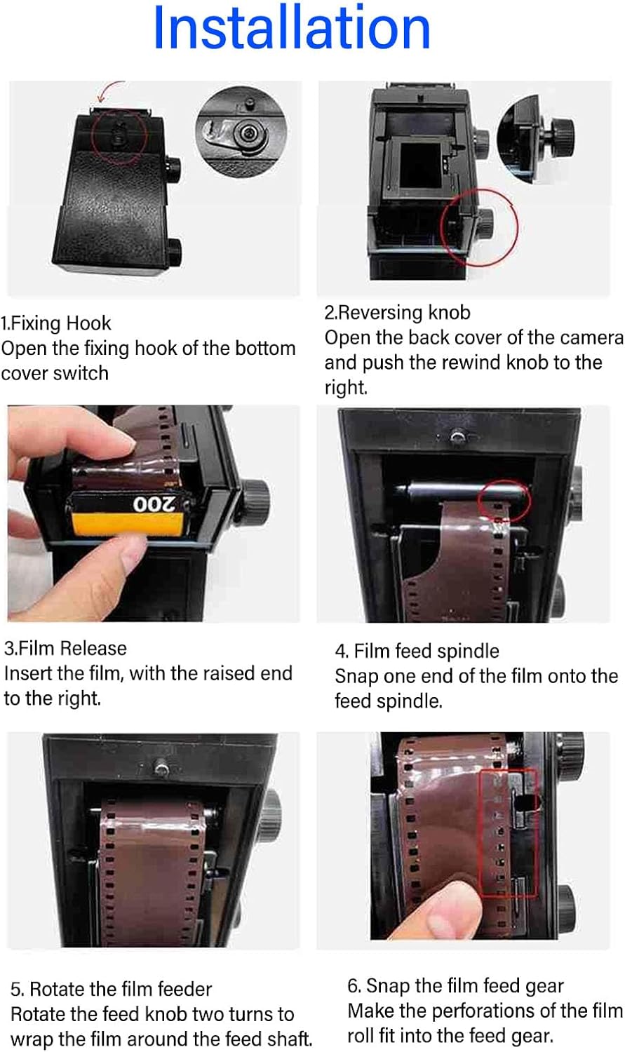 Vikye 35mm DIY Film Camera Kit, Reusable Build Your Own Camera with Waist Level Viewfinder and Dual Lens