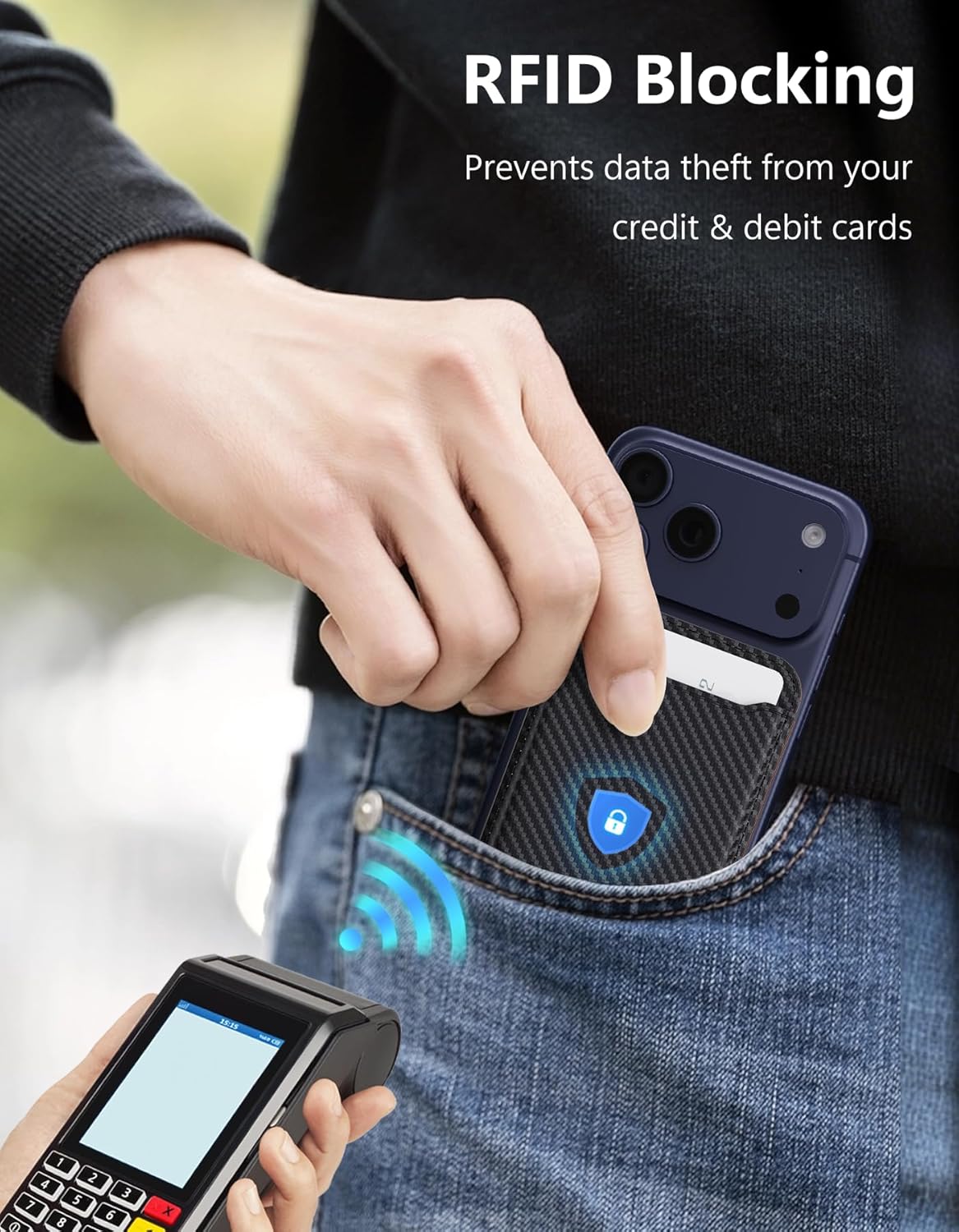 17/16/15/14/13/12 5 TopMade for Magsafe Wallet, Magnetic Card Holder for iPhone Series, Strongest Magnetic Phone Wallet