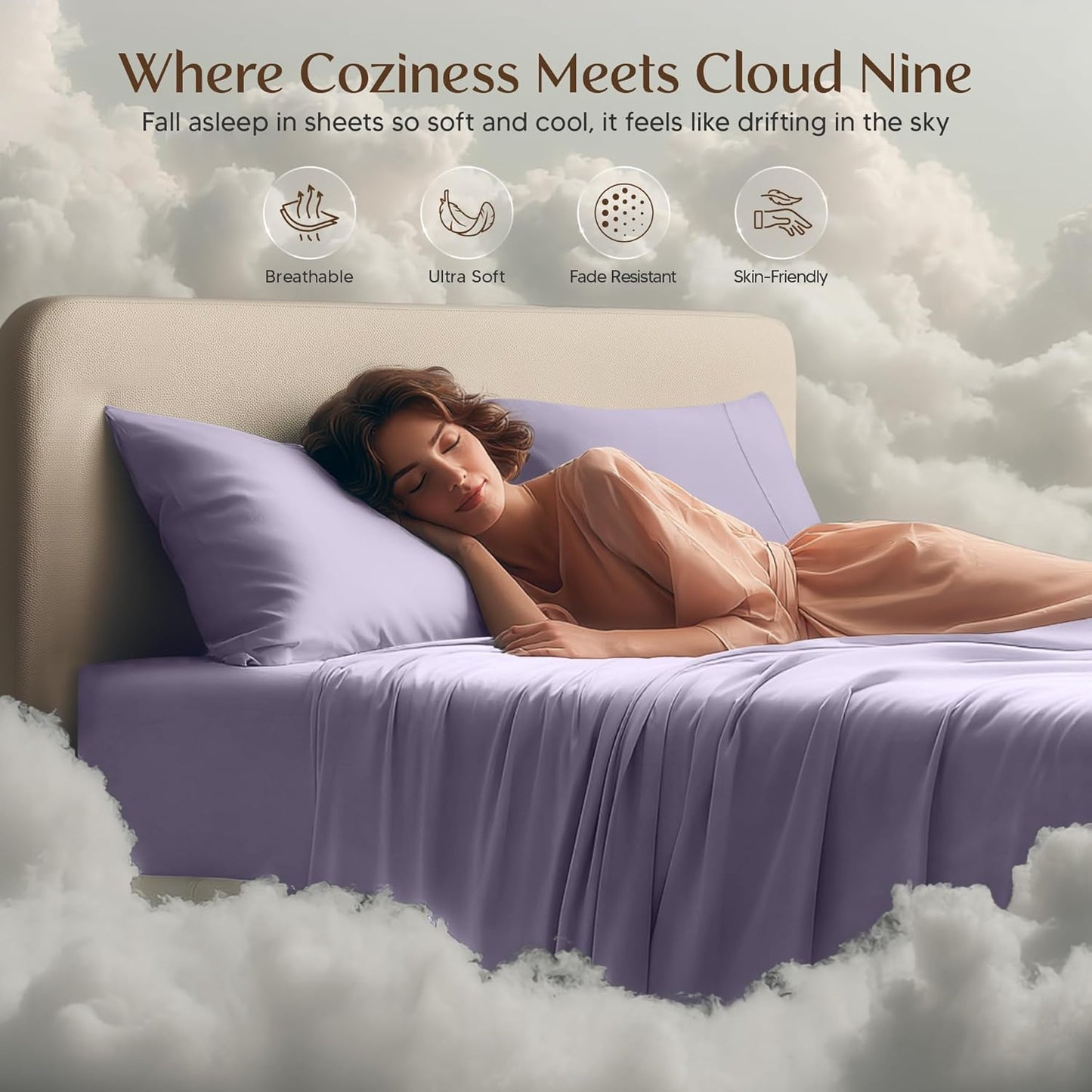 Utopia Bedding Twin XL Sheet Set - Soft & Breathable Microfiber, 3-Piece in Lavender | Oeko-Tex Certified