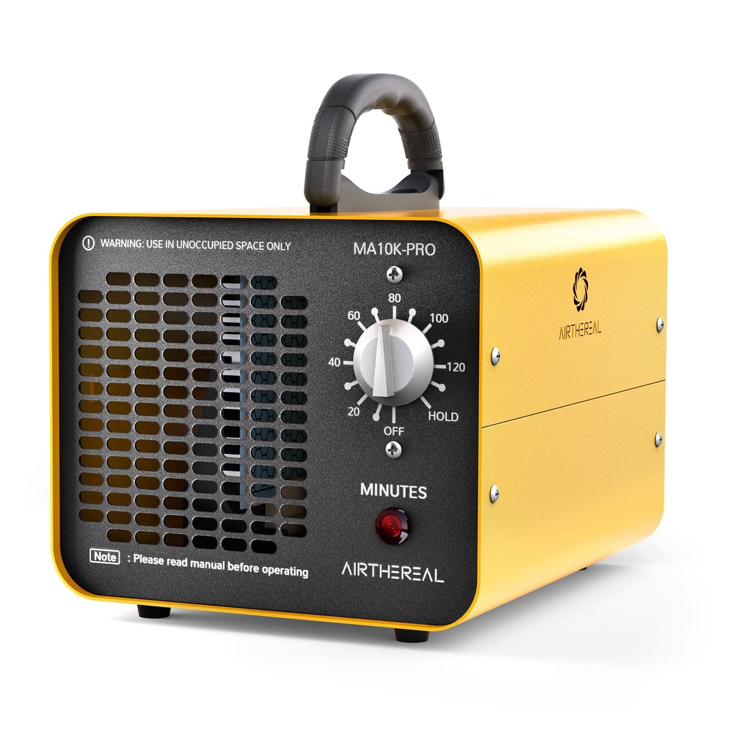 Airthereal MA10K-PRO Ozone Generator - High Capacity O3 Machine for Areas of 3500+ Square Feet, Home Ionizer Odor Remover, Yellow