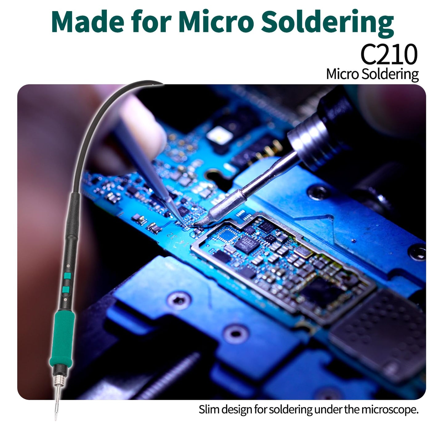 YIHUA 982D SE 200W Micro Soldering Kit with Precision Soldering Iron Station with 4 Soldering Tips, Lead-Free Solder, Auto Temperature Calibration Function