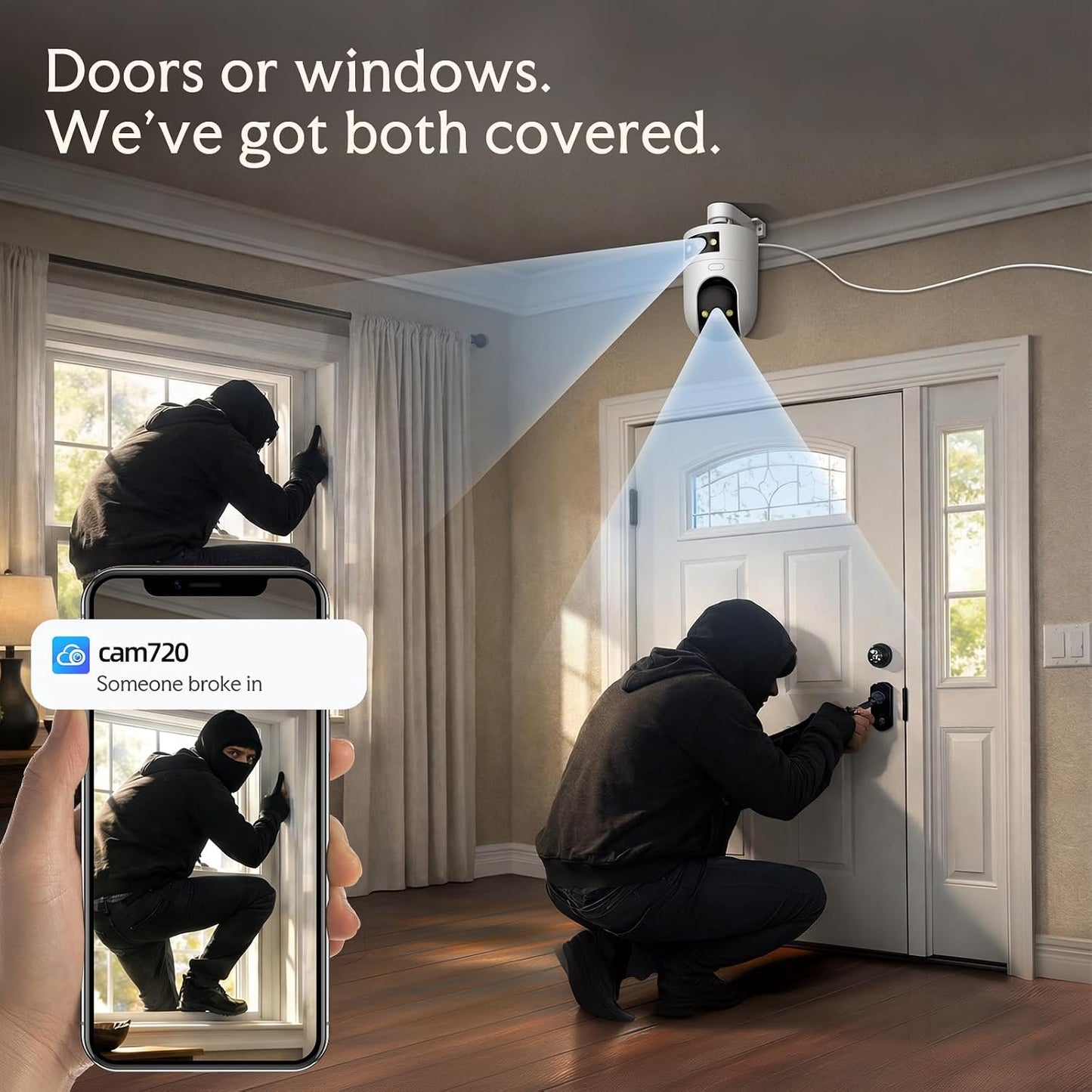 JOOAN 2K 5G/2.4G 2-Way IP66, 1 Pack Indoor Camera WiFi Pet Camera, Outdoor Security Camera, Cameras for Home Security