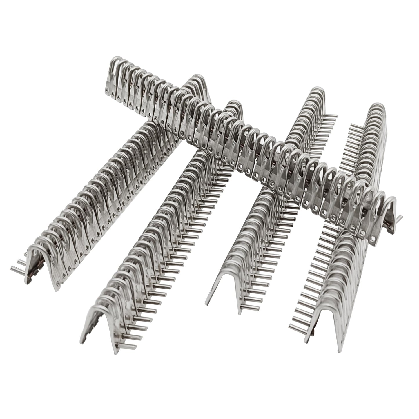 Conveyor Belt Lacing Fastener Set, 5-6mm High Performance Fasteners for Spliced Belts, 10pcs Stainless Steel Rivet Fasteners Belt with 5 Pins