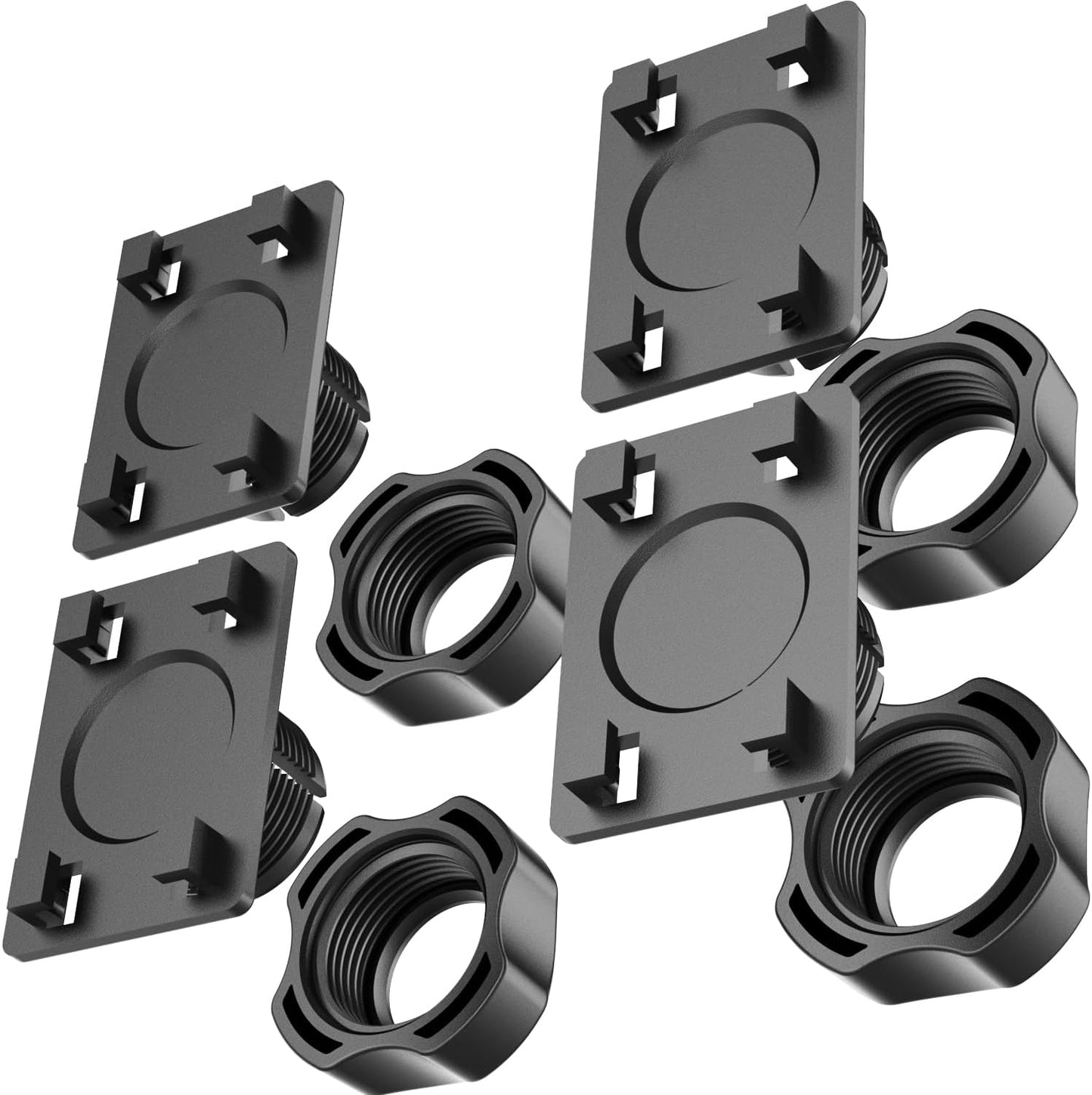 SkyTitan 4 Pack 4-Tab 17mm 4-Holes Brackets Adapters Replacement Holders Parts for CarPlay Screen with Ball Socket