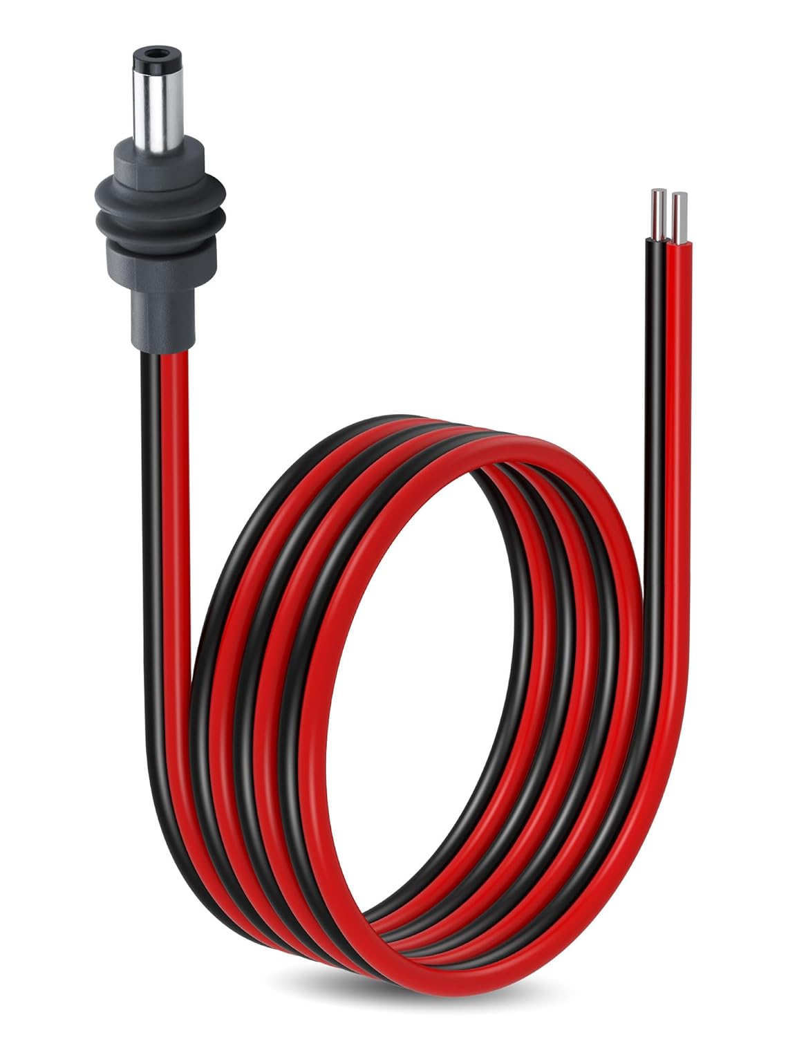 DC5521 14AWG 5.5mm 2.1mm 3.2FT CERRXIAN Power Pigtails Cable for Starlink Mini, DC x Male Plug to Bare Wire Open End