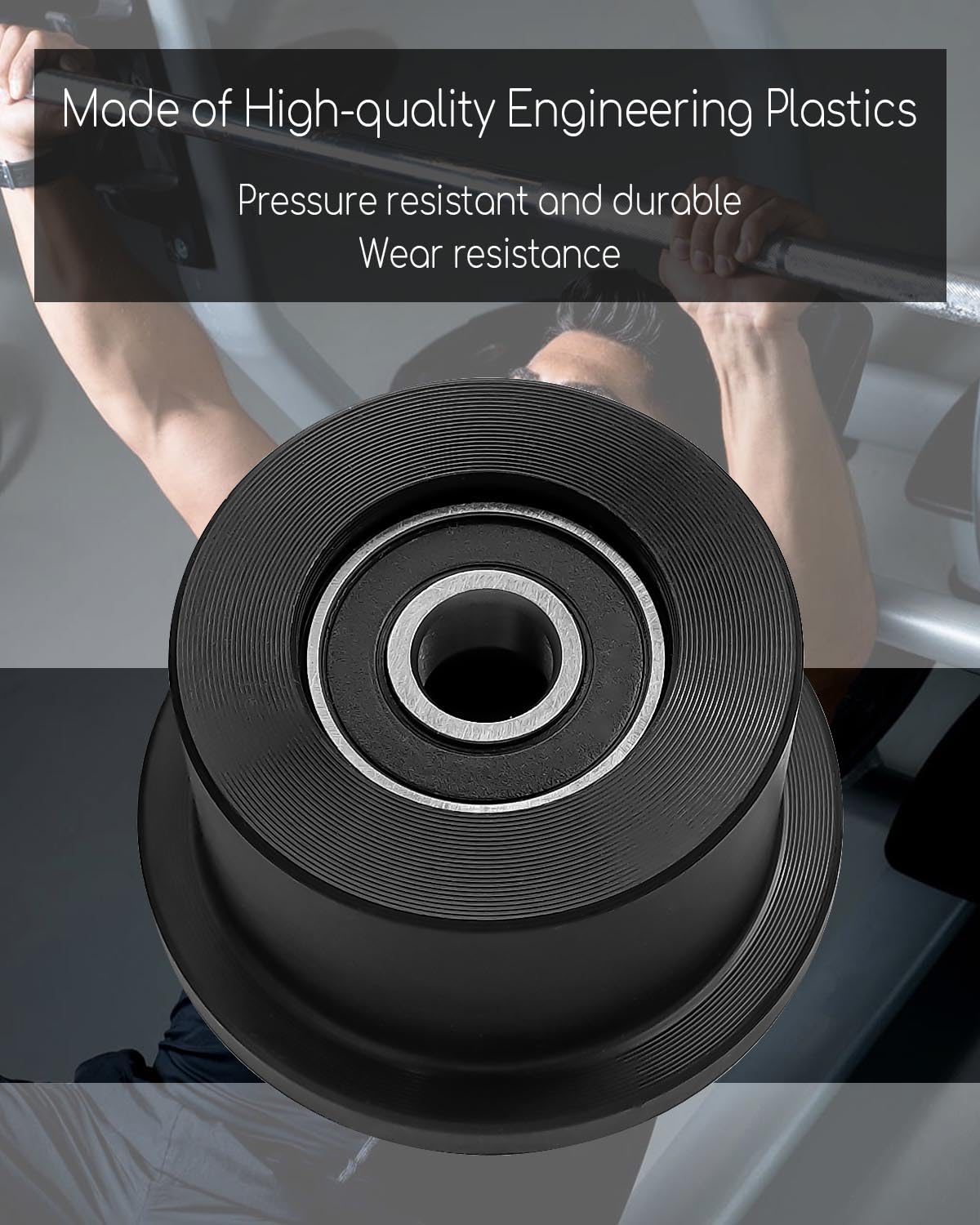 Upgrade Gym Replacement Wheel Rollers Fit for Total Gym 1000 1100 1400 1500 1600 1700 1800 1900/Achiever/Force/Gold/FIT Max/Platinum/Pro/Supra/Supreme/Ultima/Ultra/X-Force/XLi, 4Pcs