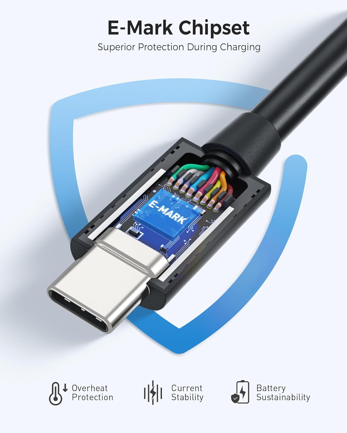 40Gbps 4 1ft 8K 240W 0.3m, USB4, 3 Cable Matters [Intel Certified] Thunderbolt Cable with Video and Charging