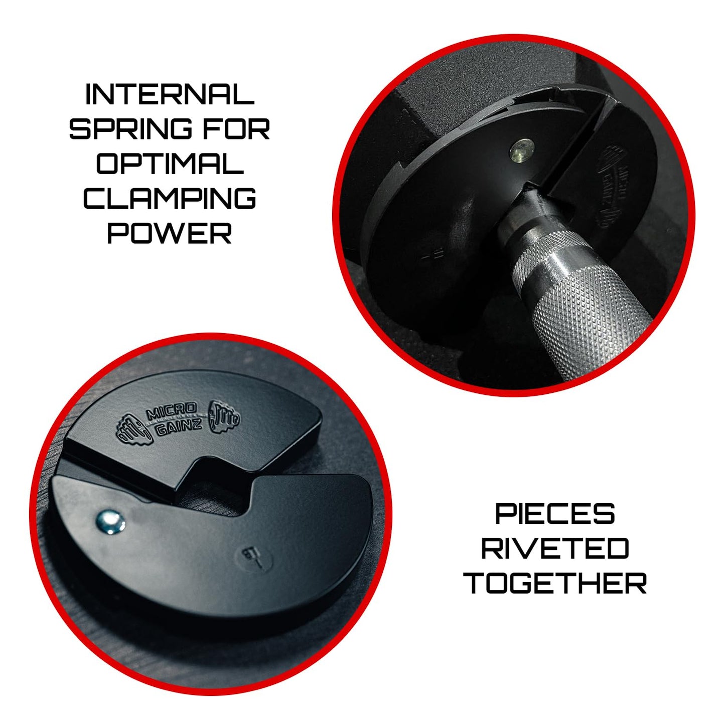 Micro Gainz 1LB Dumbbell Fractional Weight Plates 2 or 4 Piece- Designed for Dumbbell Training and Micro Loading, Made in USA (2 Piece)