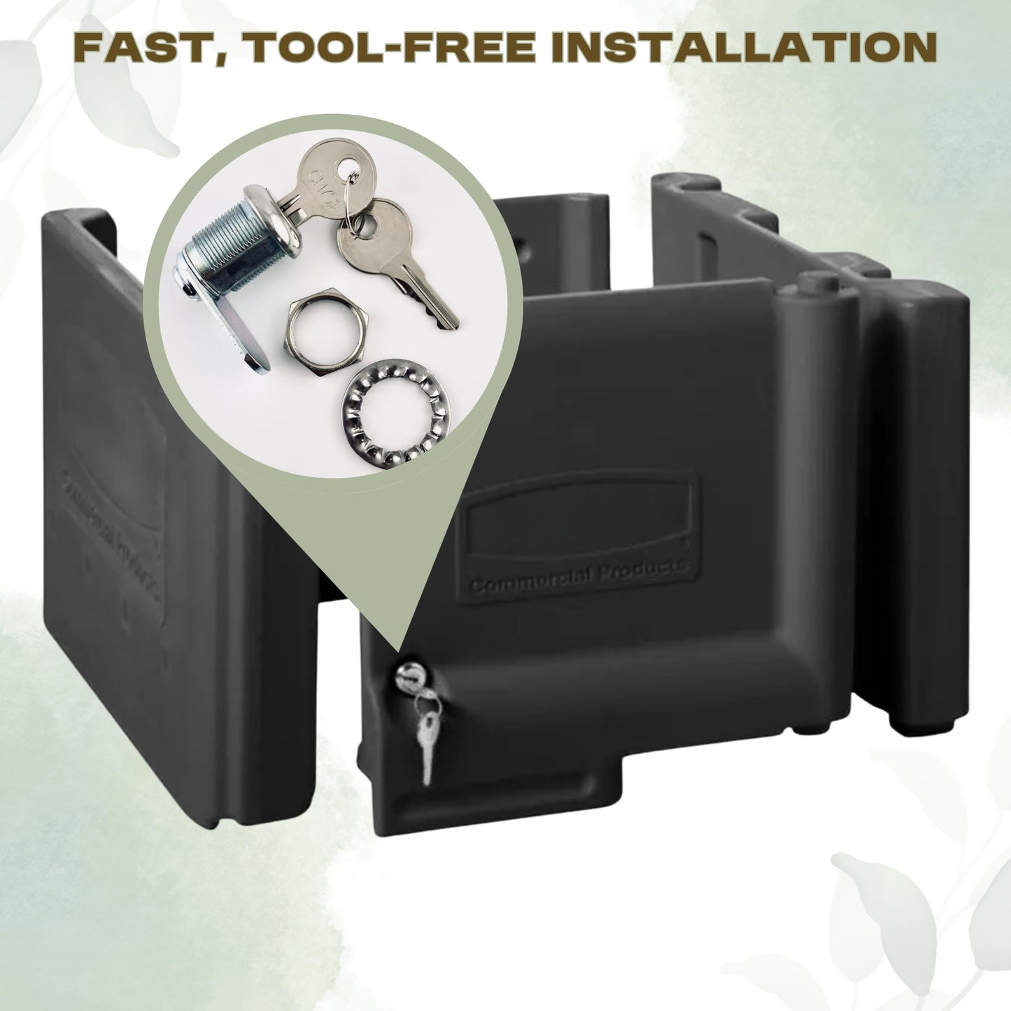 Replacement Lock & Key Set – Compatible with Rubbermaid® Commercial Cart 6181 | FG6181L20000 | 12 Locks with 24 Keys – (12 PK)