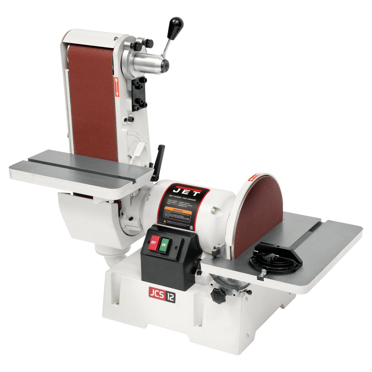 JET Benchtop 6" x 48" Belt & 12" Disc Sander, 1-1/2 HP, 115/230V 1Ph (JSG-6DC)