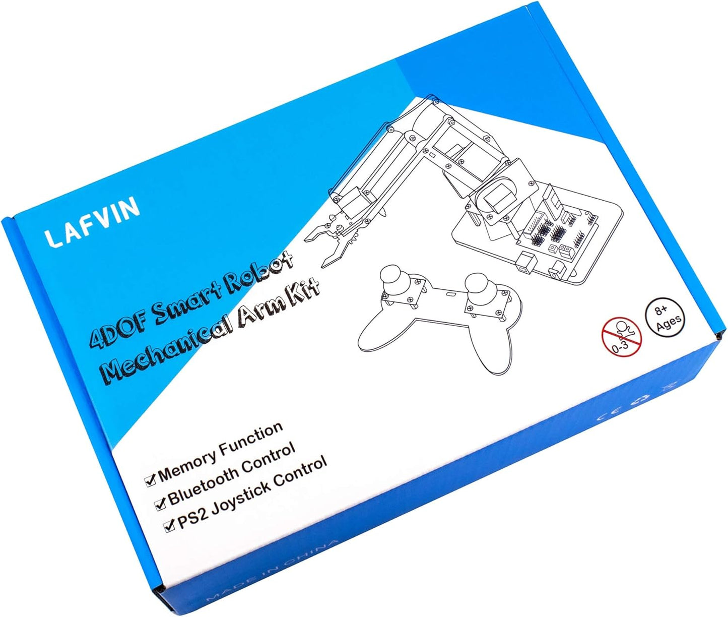 4DOF LAFVIN Acrylic Robot Mechanical Arm Claw Kit Compatible with Arduino IDE DIY Robot with CD Tutorial